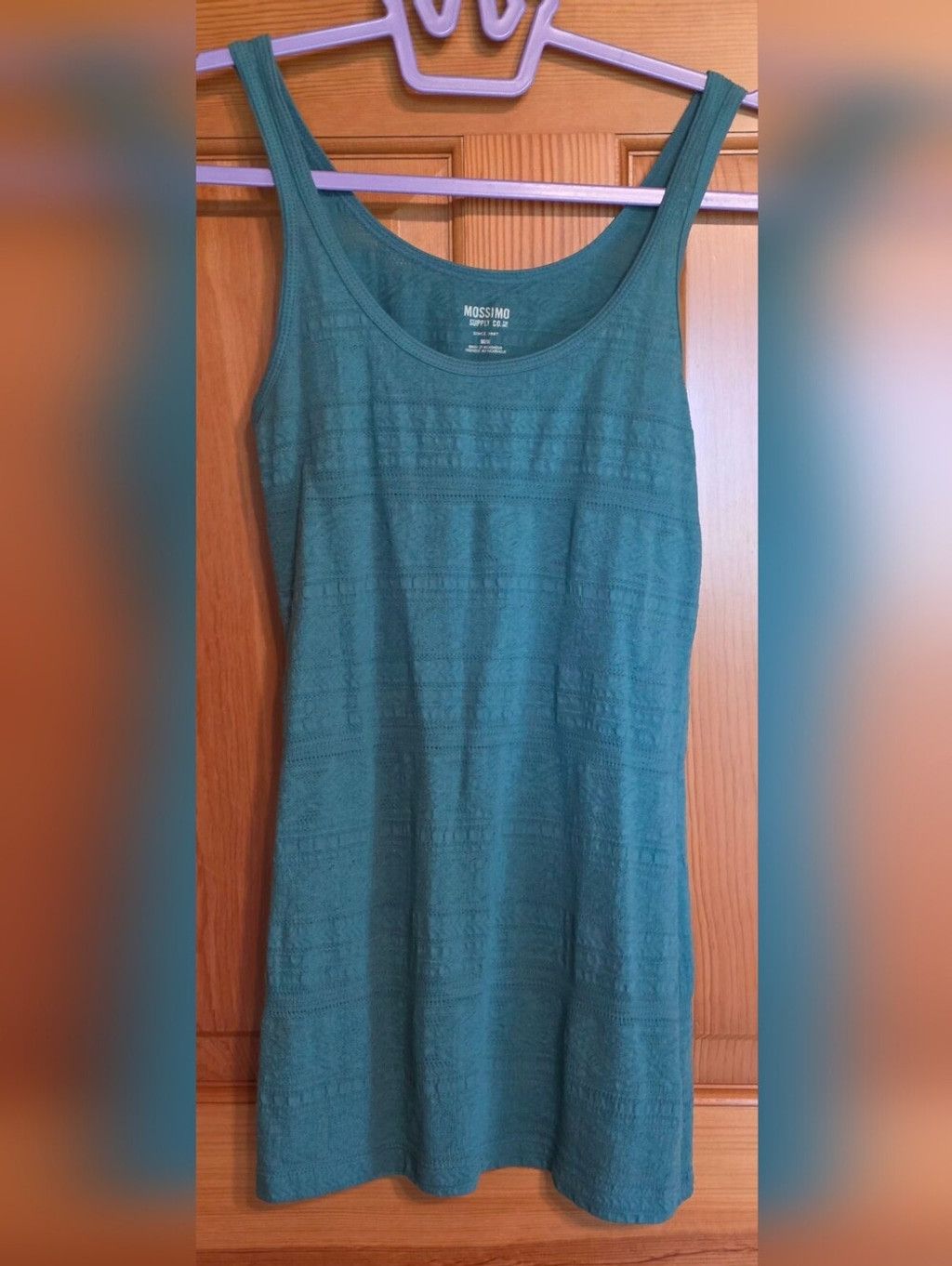 Mossimo Mossimo Supply Co. Teal Textured Knit Tank Top Size M / US 6-8 / IT 42-44 - 1 Thumbnail