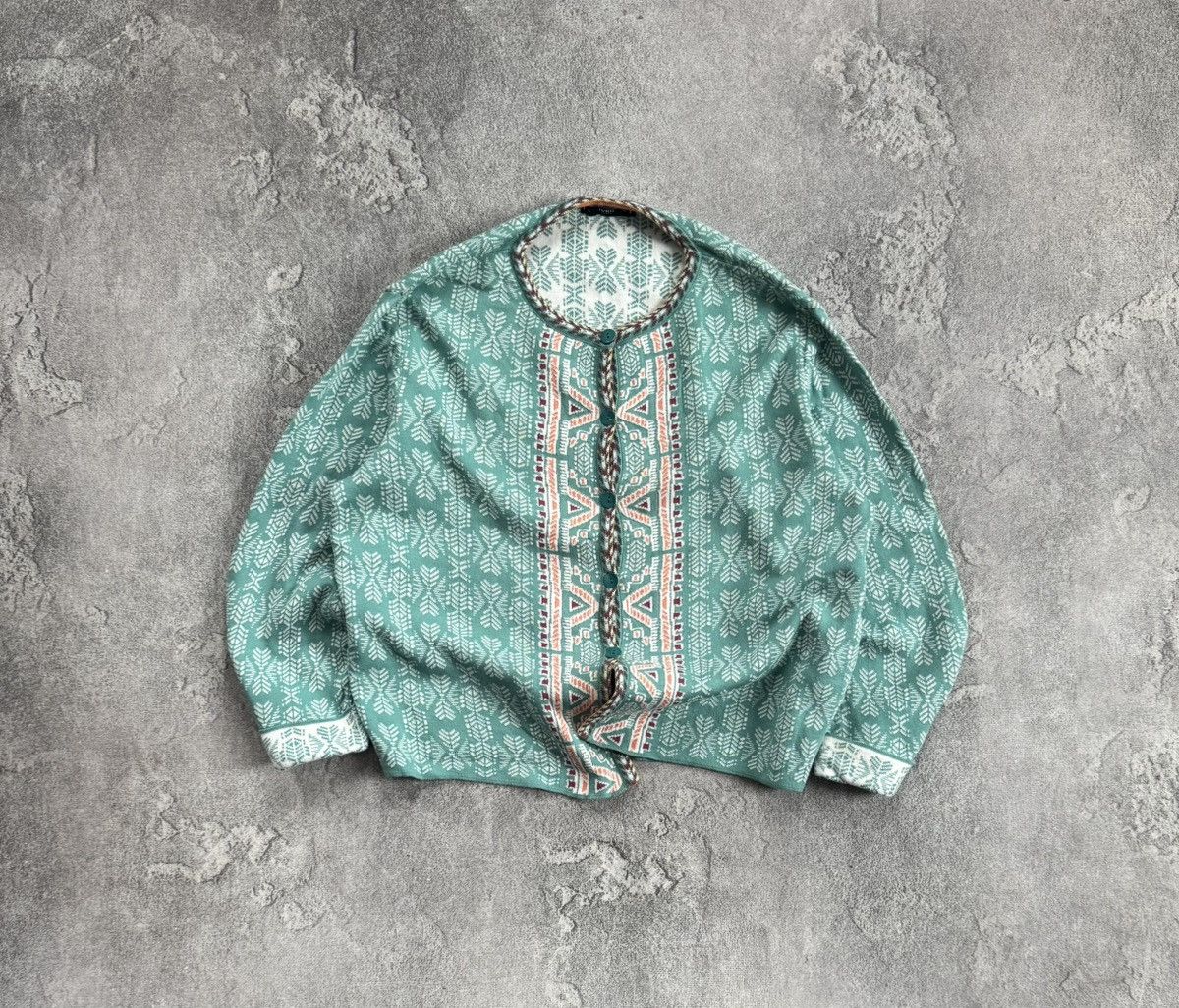 Dale Of Norway Ivko XL 201326 086-aqua all printed cardigan sweater jumper Size XL / US 12-14 / IT 48-50 - 1 Thumbnail