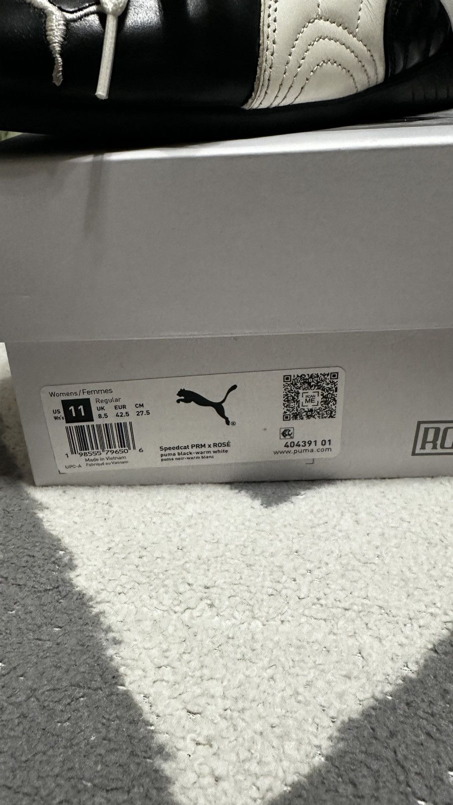 Puma Puma x Rosé Speedcat Premium Black/White (Size 9.5M/11W) Size US 9.5 / EU 42-43 - 7 Thumbnail