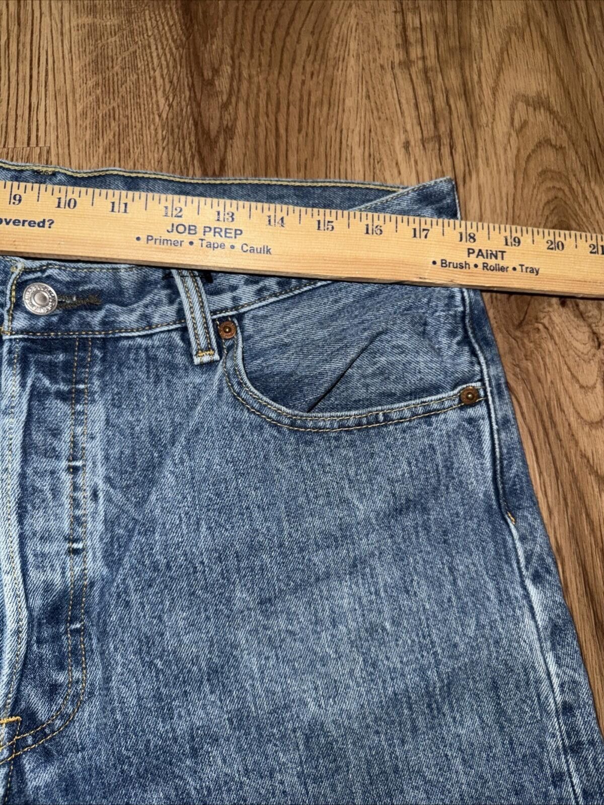 Levi's Levis 501 Jeans Mens 36x30 Blue Button Fly Denim Straight Size US 36 / EU 52 - 9 Thumbnail