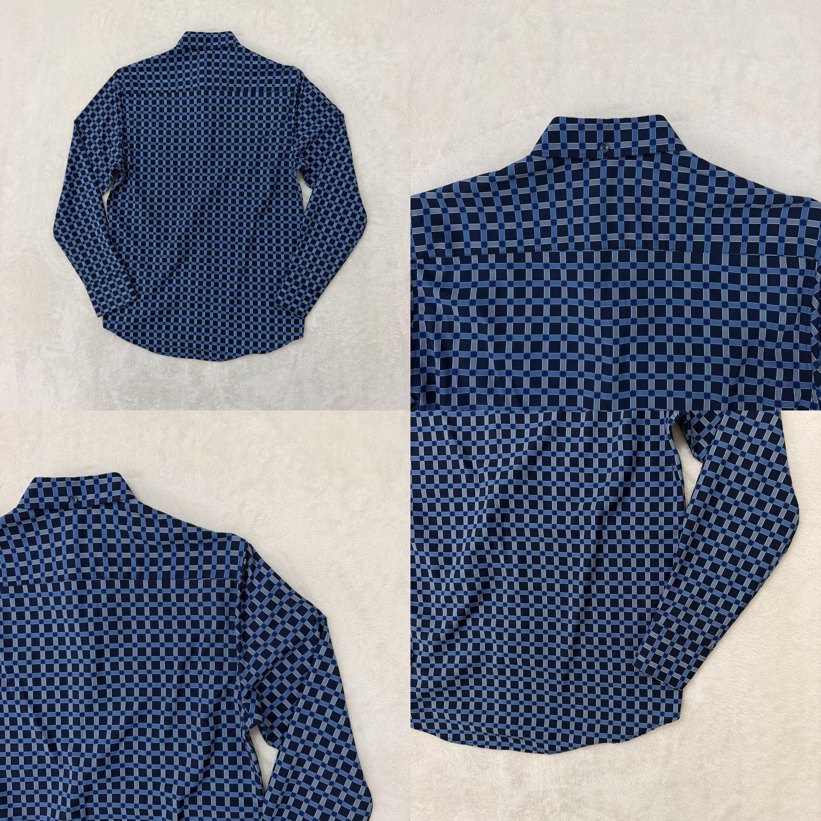Vintage Michael Strahan Shirt Mens Small Blue Check Stretch Button Up Non Iron Shirt Size US S / EU 44-46 / 1 - 8 Thumbnail