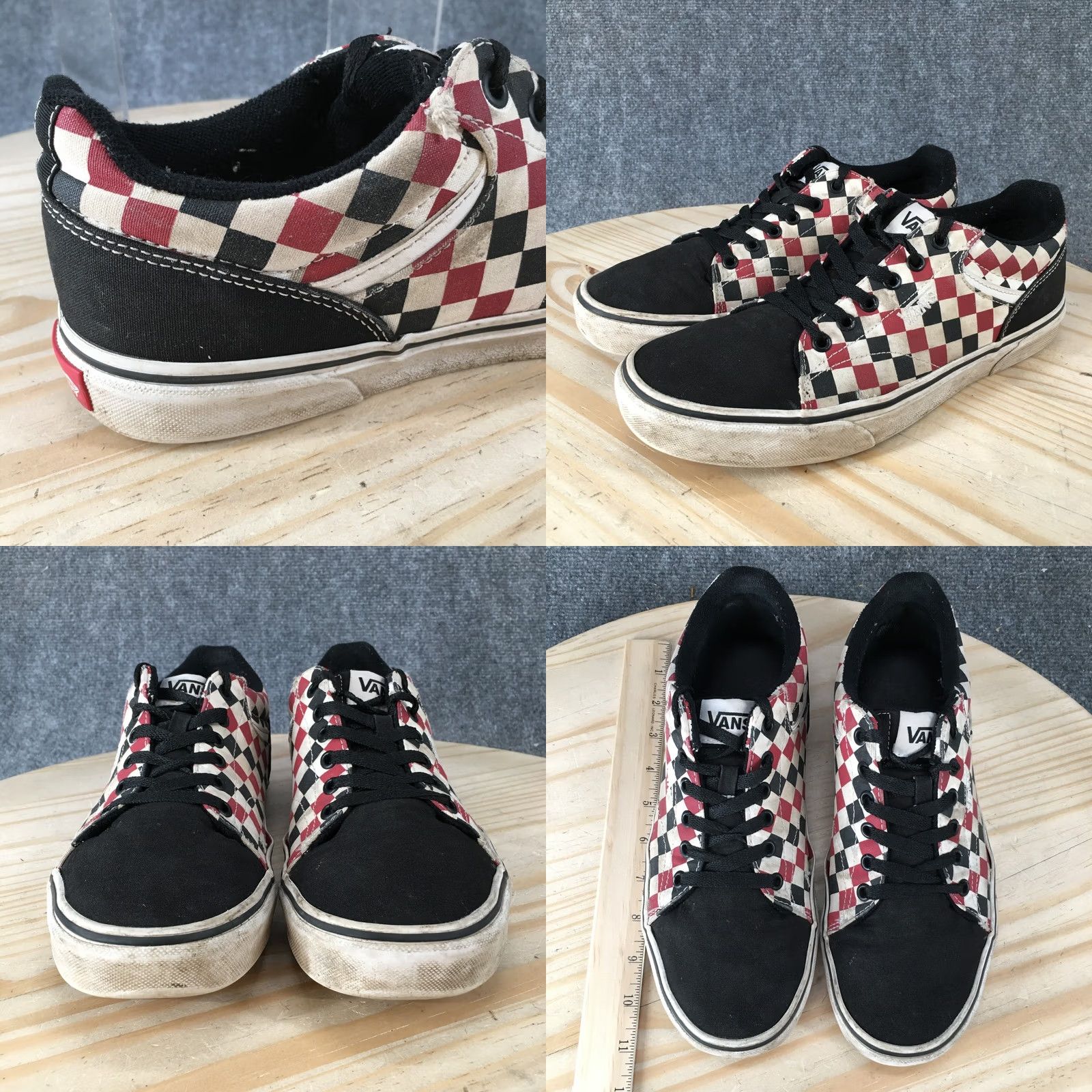 Vans VANS Shoes Mens 9.5 M Red Black Sneaker Canvas Skate Casual 500714 Low Top Size US M / EU 48-50 / 2 - 8 Thumbnail