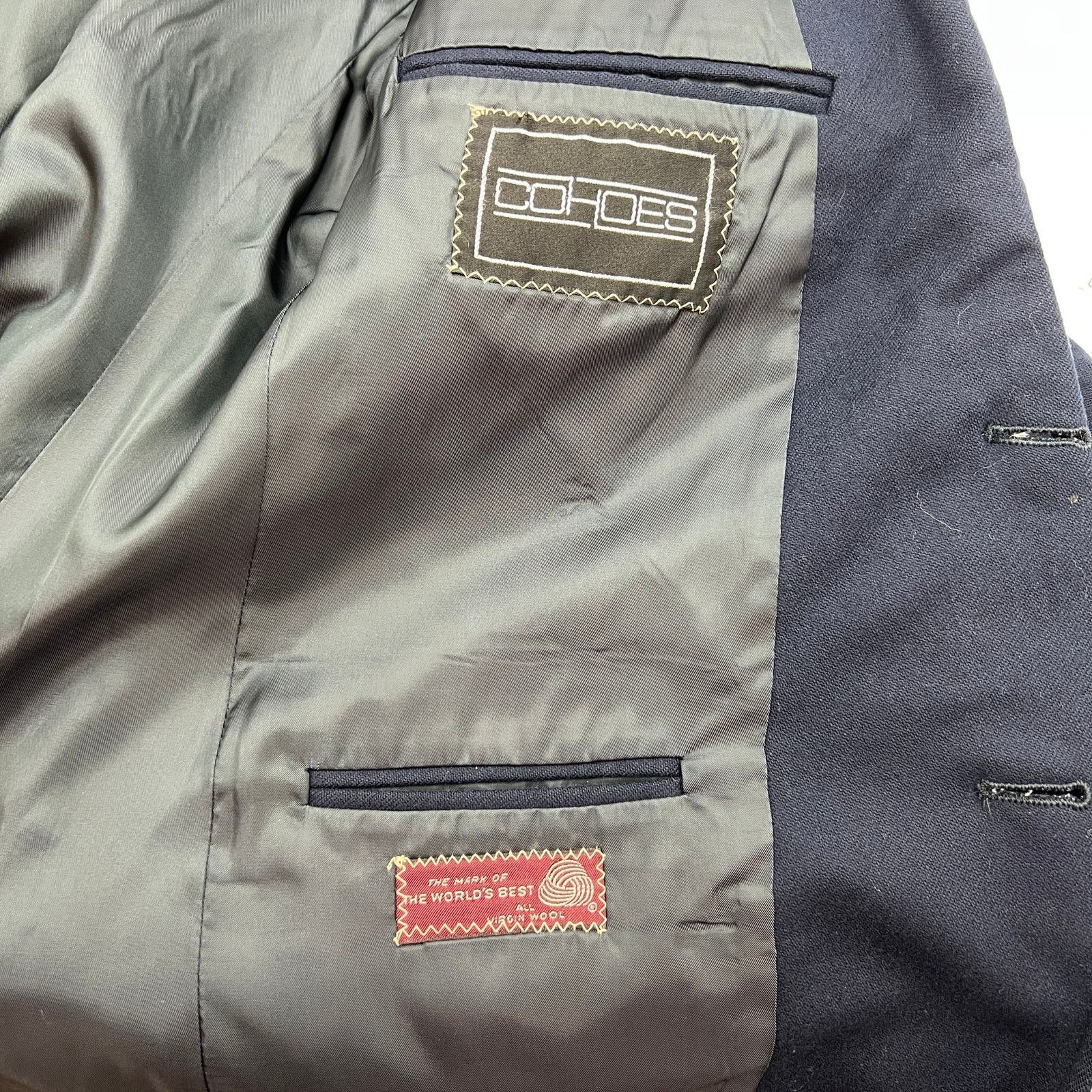 Ralph Lauren × Vintage Vintage Chaps Ralph Lauren Wool Navy Blazer Size 42R - 5 Thumbnail