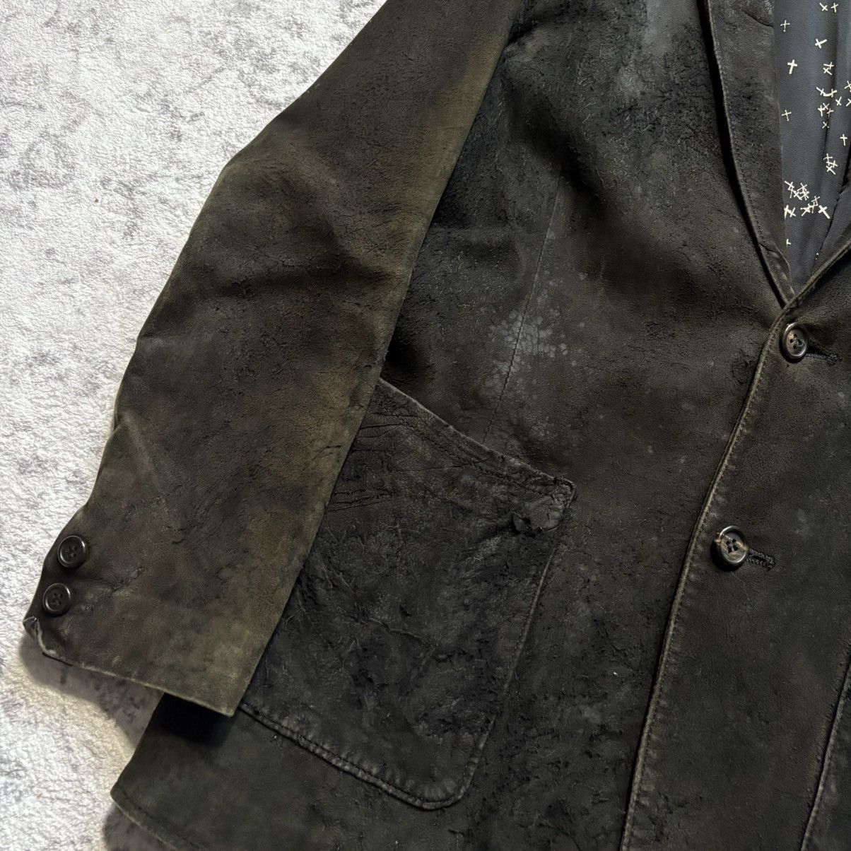 Undercover Undercover AW02 Blistered Leather Cross Blazer | Size S Size 36R - 3 Thumbnail