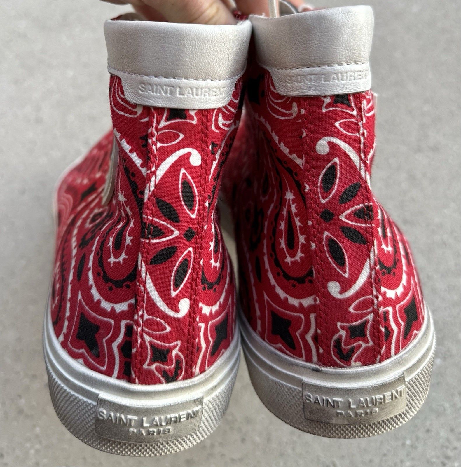 Saint Laurent Paris Saint Laurent Canvas Bedford Bandana Mens High Top Sneakers Size US 9 / EU 42 - 7 Thumbnail