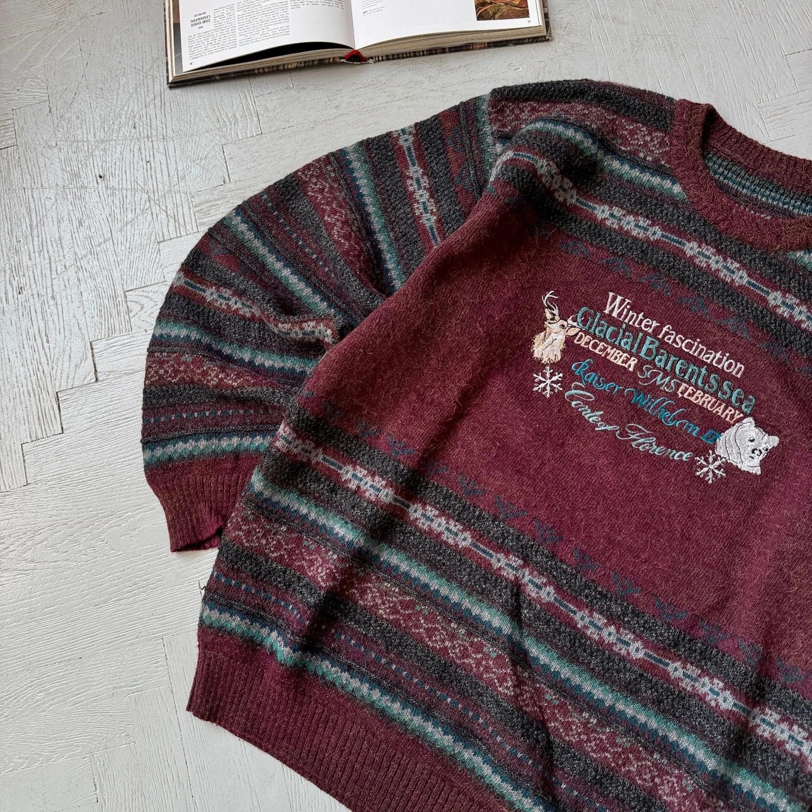 Vintage Vintage Chunky Knit Wool Blend Sweater Elegant Oversized Size US L / EU 52-54 / 3 - 2 Thumbnail