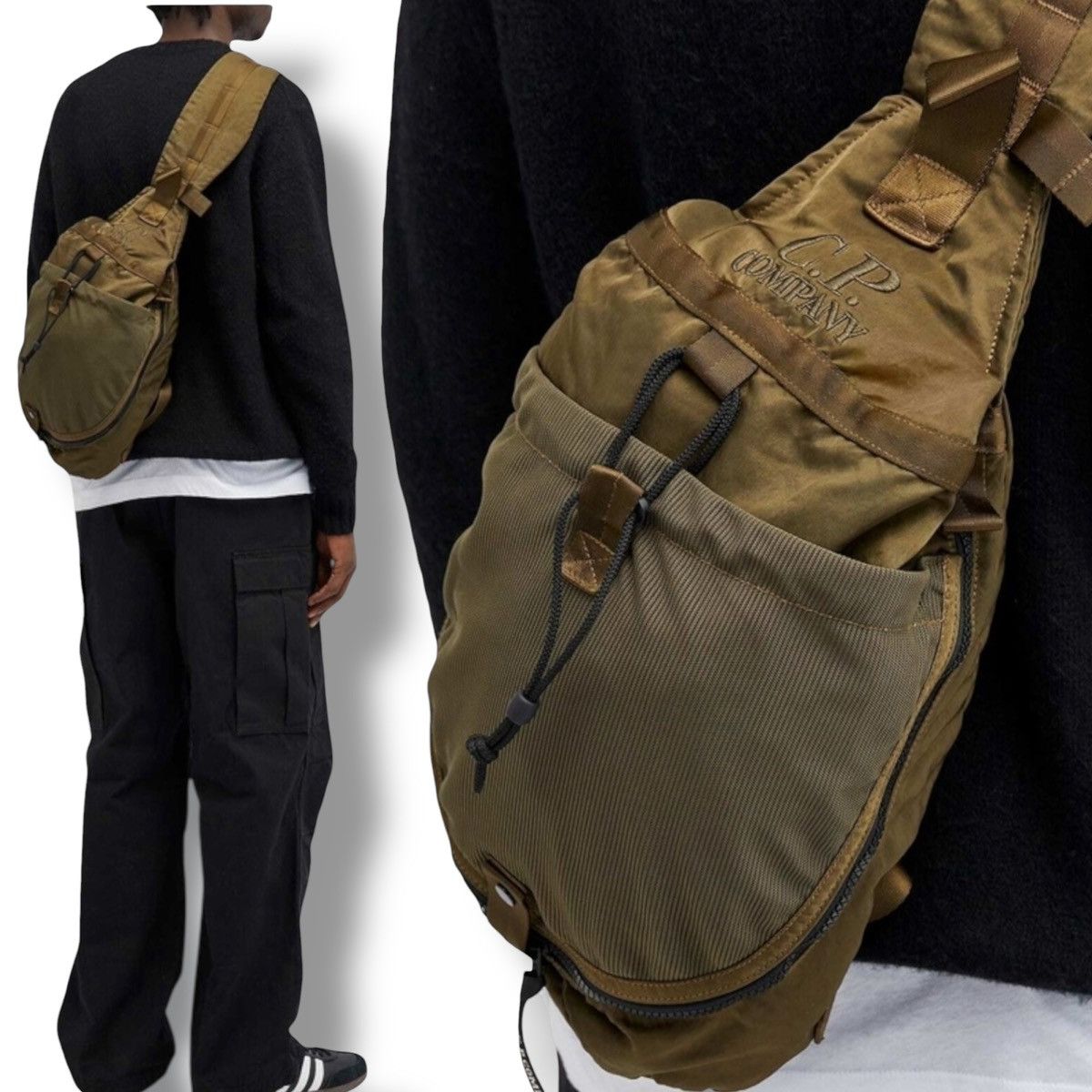 C.P. Company C.P. Company Nylon B Crossbody Bag in Ivy Green Size ONE SIZE - 1 Thumbnail
