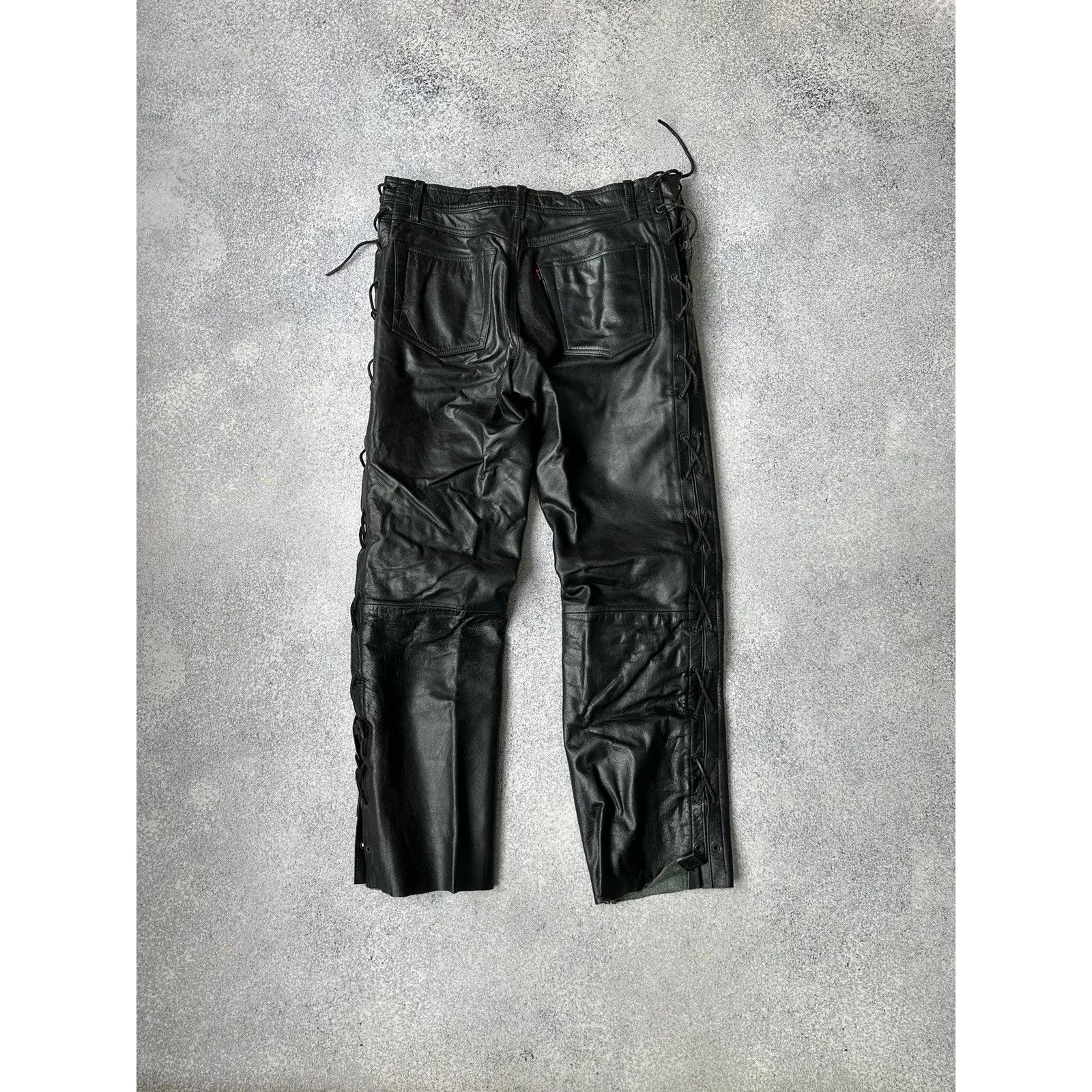 Vintage VTG Genuine Leather Nashville Leather Company Rock Pants Size US 32 / EU 48 - 9 Thumbnail