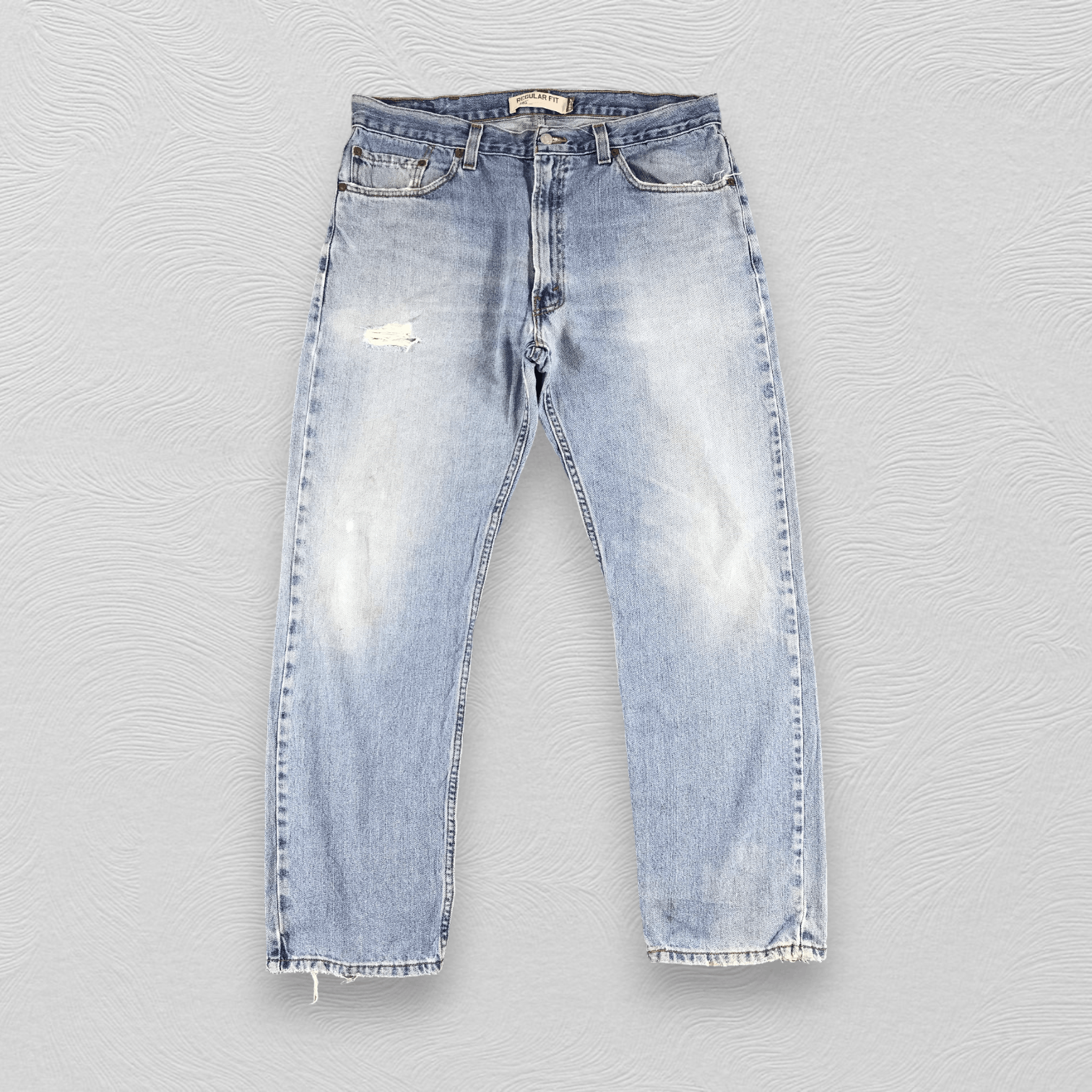 image of Distressed Denim x Levis Vintage Levis 505 Jeans Stone Wash Denim Kj208 in Blue, Men's (Size 38)