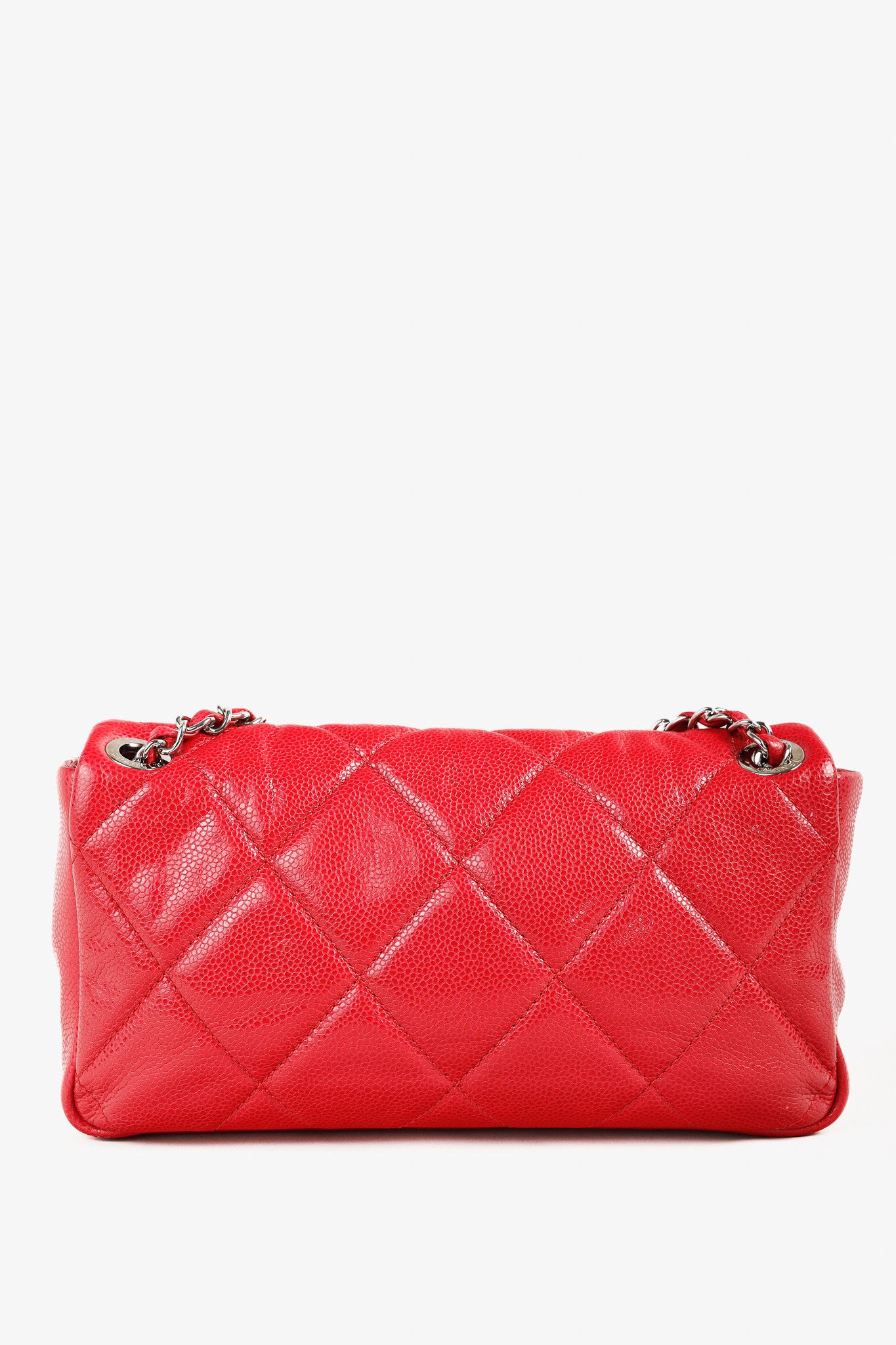 Chanel Chanel Quilted Glazed Caviar Leather CC Logo Flap Handbag Size ONE SIZE - 4 Thumbnail