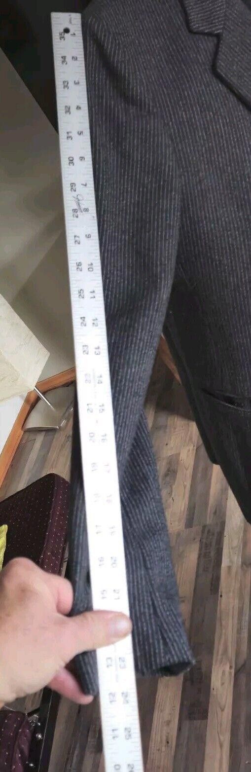 Designer Raffinati Pin Striped Jacket Mens S/M Vintage Wool Blend C21 Size 36R - 5 Thumbnail
