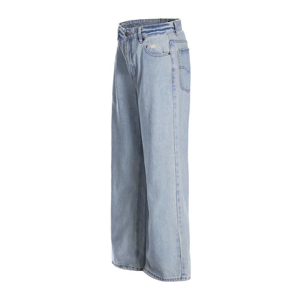 Japanese Brand × Jean Punk men's distressed casual loose wide-leg washed jeans Size US 32 / EU 48 - 2 Thumbnail
