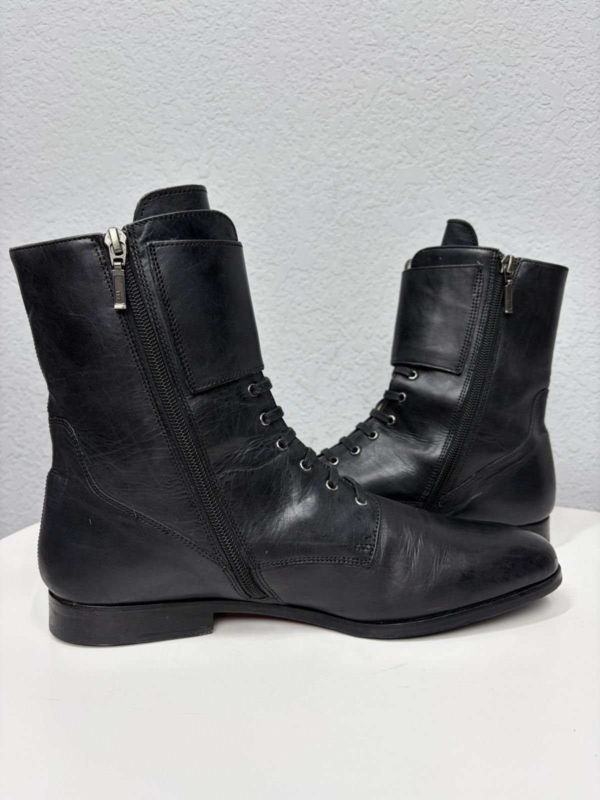 Melvin & Hamilton Vintage 00s Black Leather Side Zip Boots Guidi Marsell Style Size US 8 / EU 41 - 5 Thumbnail
