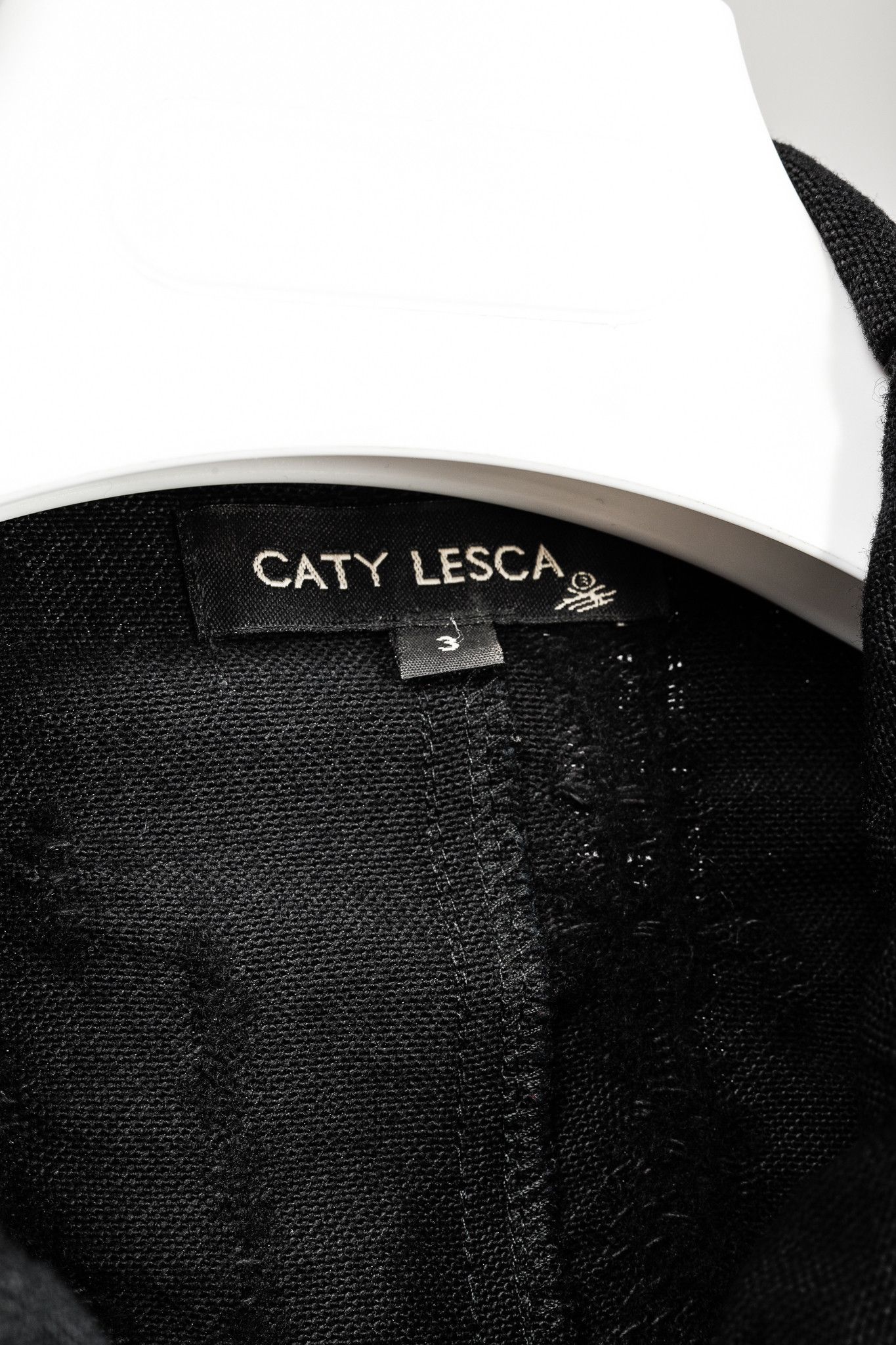 Other Caty Lesca Black Textured Wool & Cotton Metal-Accent Jacket Size L / US 10 / IT 46 - 4 Thumbnail