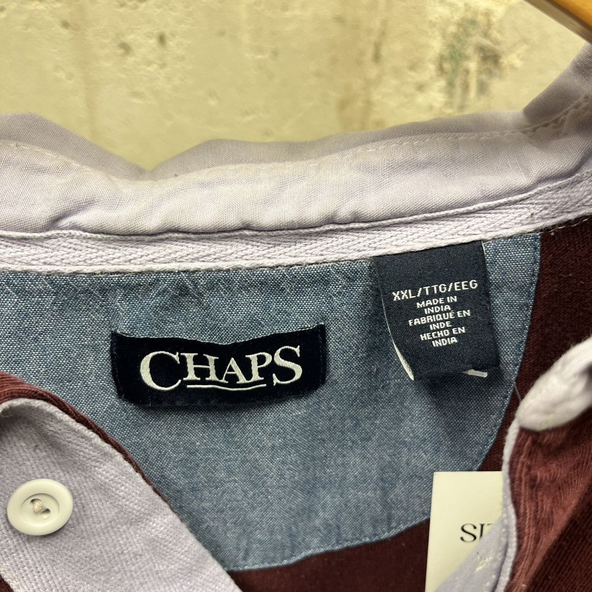 Chaps × Chaps Ralph Lauren × Vintage Chaps Ralph Lauren Maroon Navy Collared Rugby Polo Shirt Y2K Size US XXL / EU 58 / 5 - 4 Thumbnail