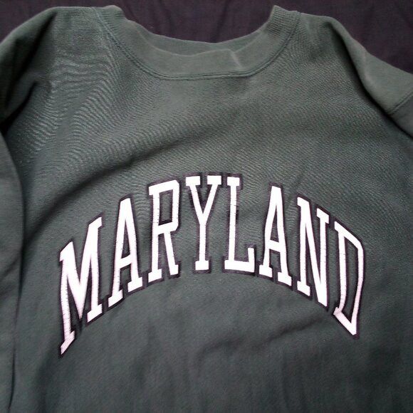 Champion × Vintage Vintage Champion Reverse Weave Maryland Crewneck Sweatshirt Size US XL / EU 56 / 4 - 1 Thumbnail