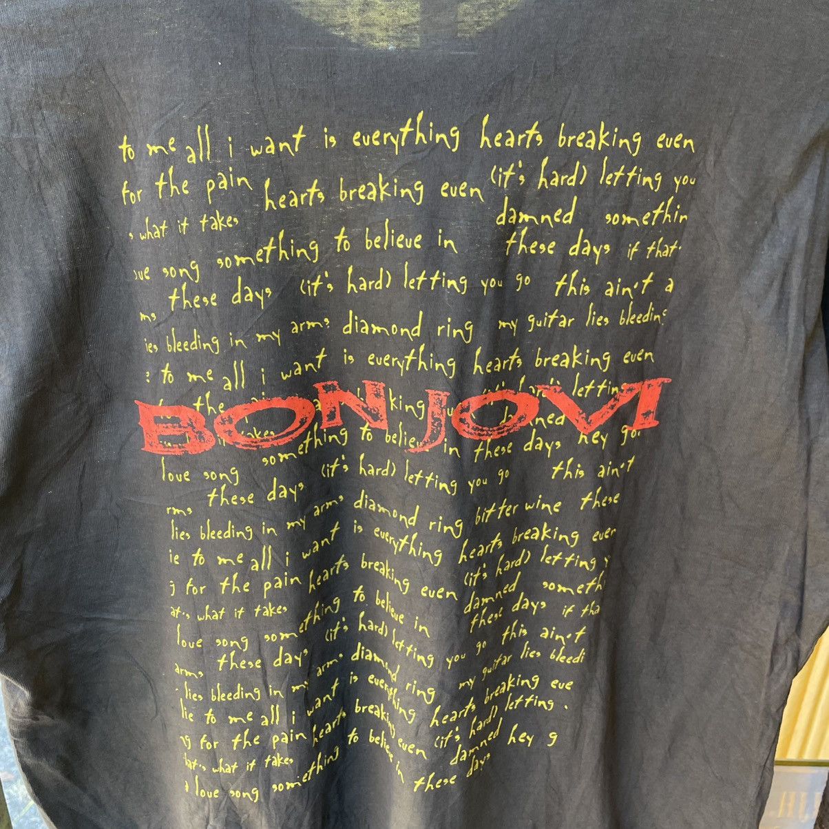 Band Tees × Vintage 🔥Vintage 1996 Bonjovi These Days Japan Tour Promo Tee Size US M / EU 48-50 / 2 - 4 Thumbnail