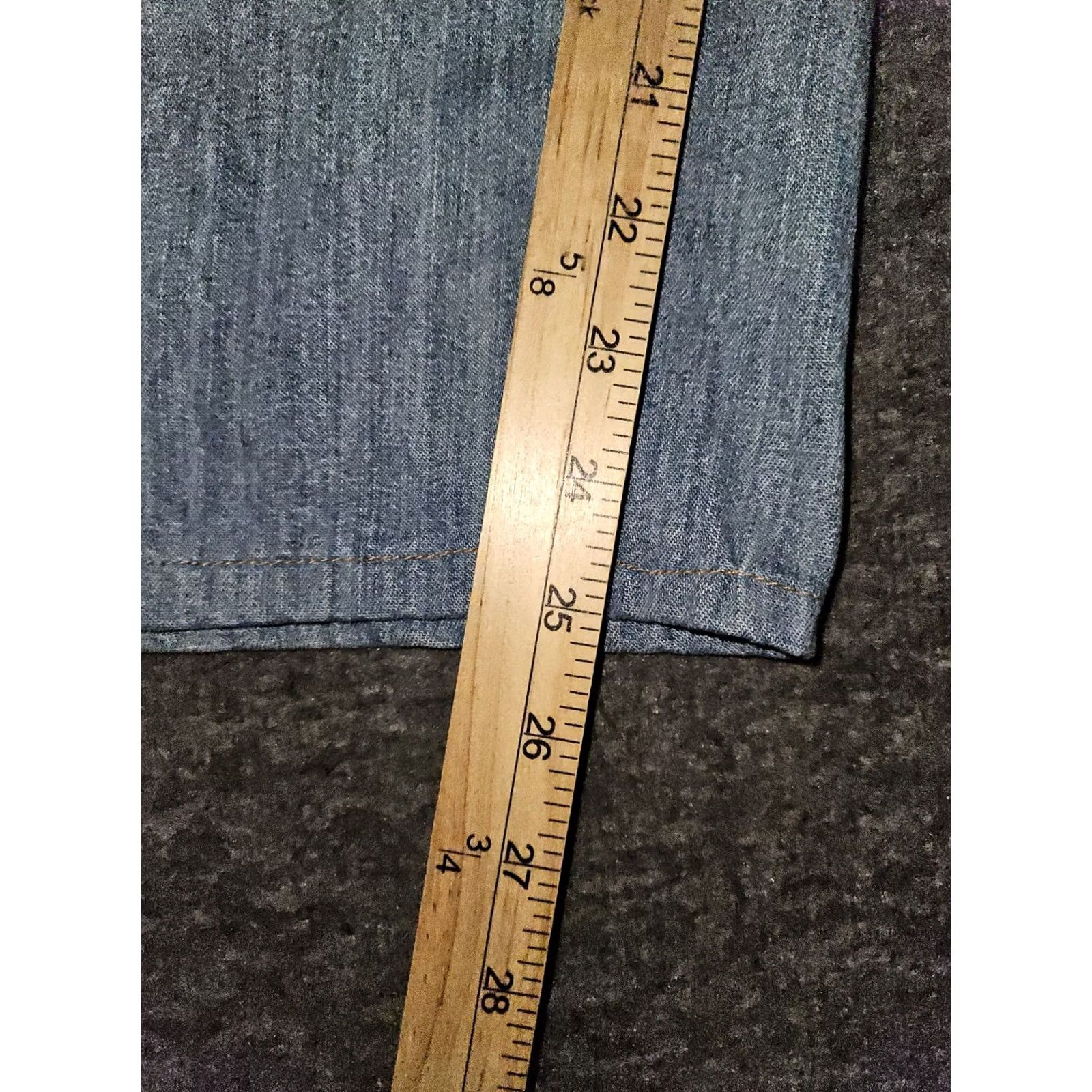 The Territory Ahead Territory Ahead Jeans Straight Men's 33x30 Mid Rise Blue Denim Preppy Comfort Pockets Logo Relaxed Regular Inseam 25 Size US 33 - 6 Thumbnail