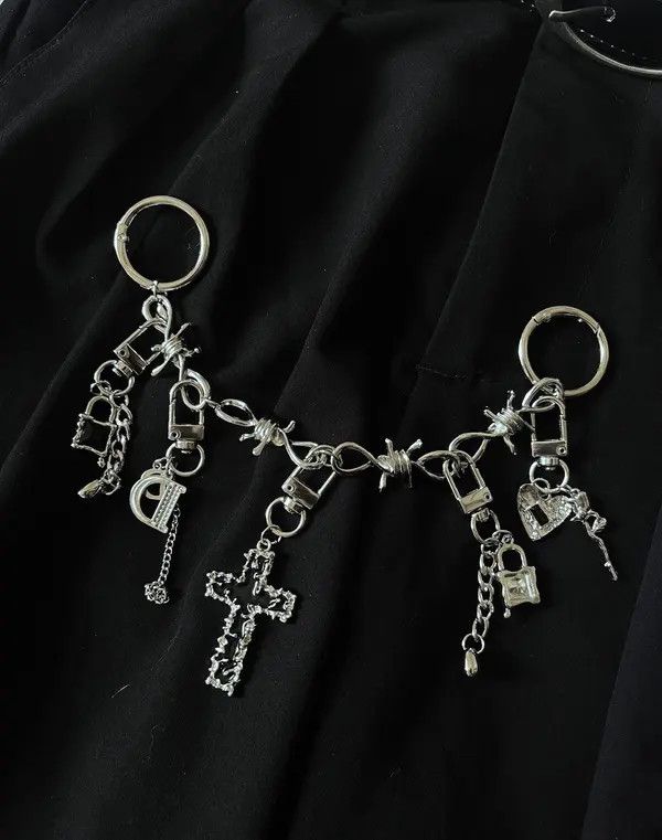 Jewelry Punk Motorcycle Keychain – Pendant Chain, Unisex Size ONE SIZE - 6 Thumbnail