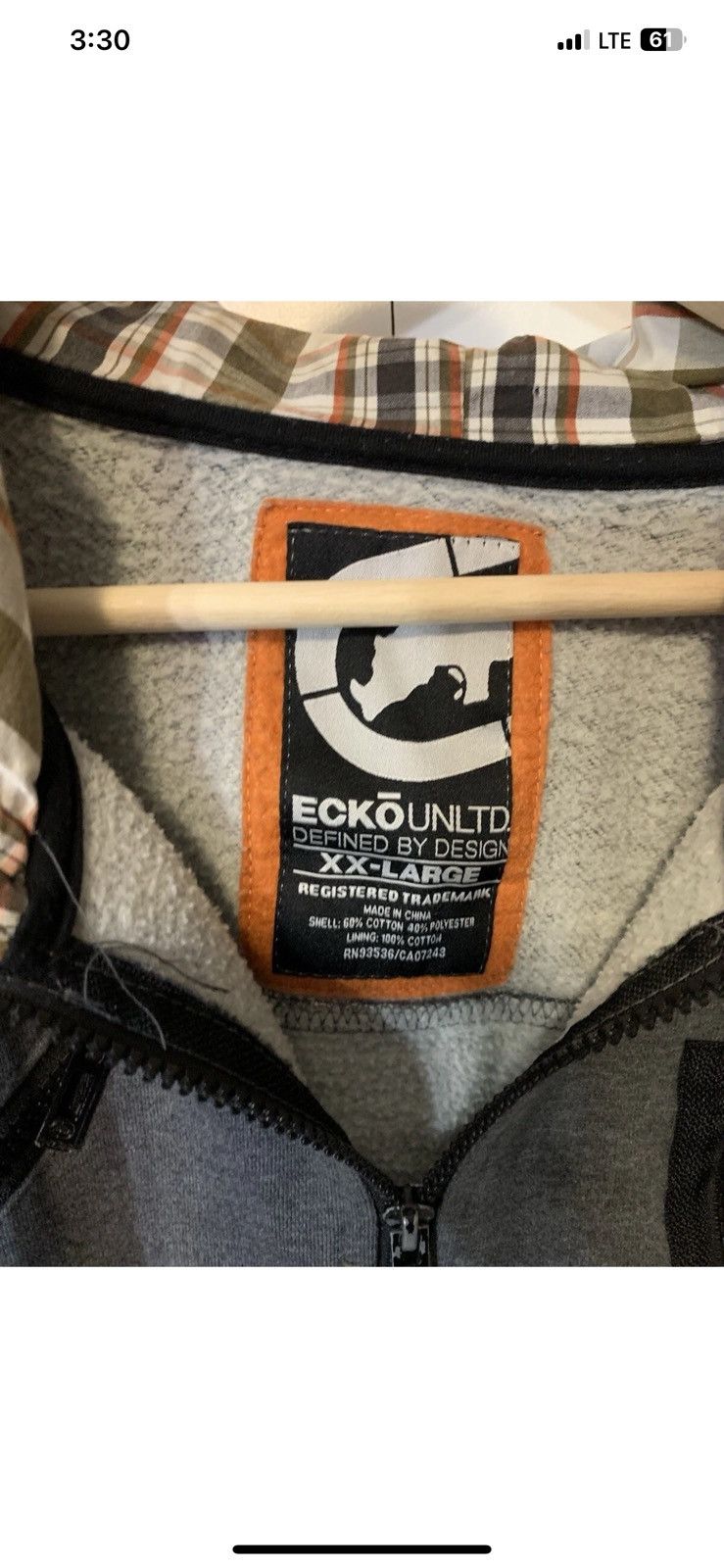 Ecko Unltd. Vintage Ecko unltd mens sz 2XL jacket hoodie Y2K gray Size US XXL / EU 58 / 5 - 2 Thumbnail