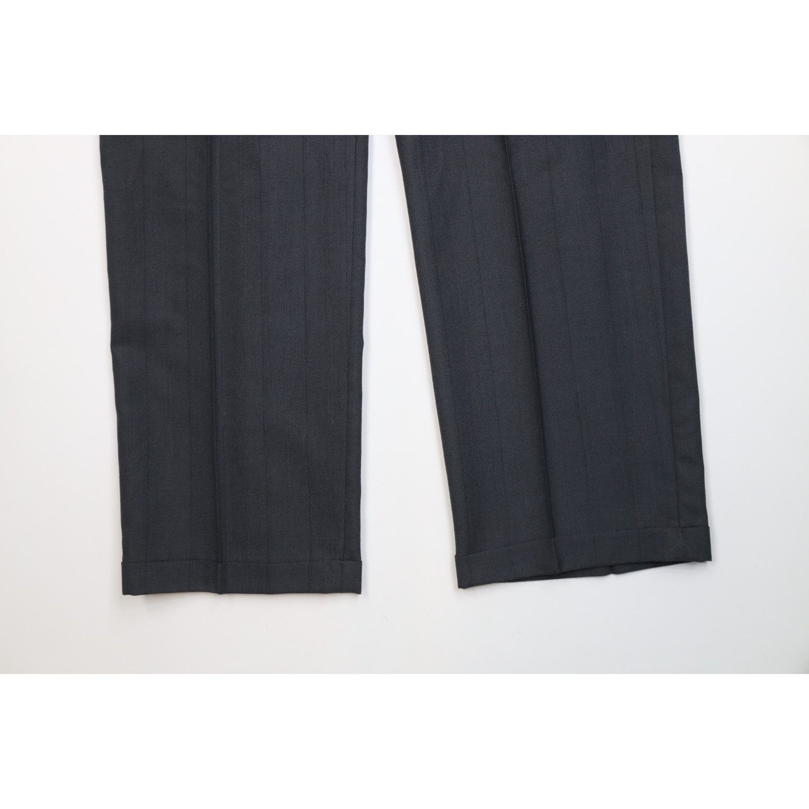 Vintage Vintage 90s Streetwear 2 Piece Wool Striped Suit Wedding Size 48R - 14 Thumbnail