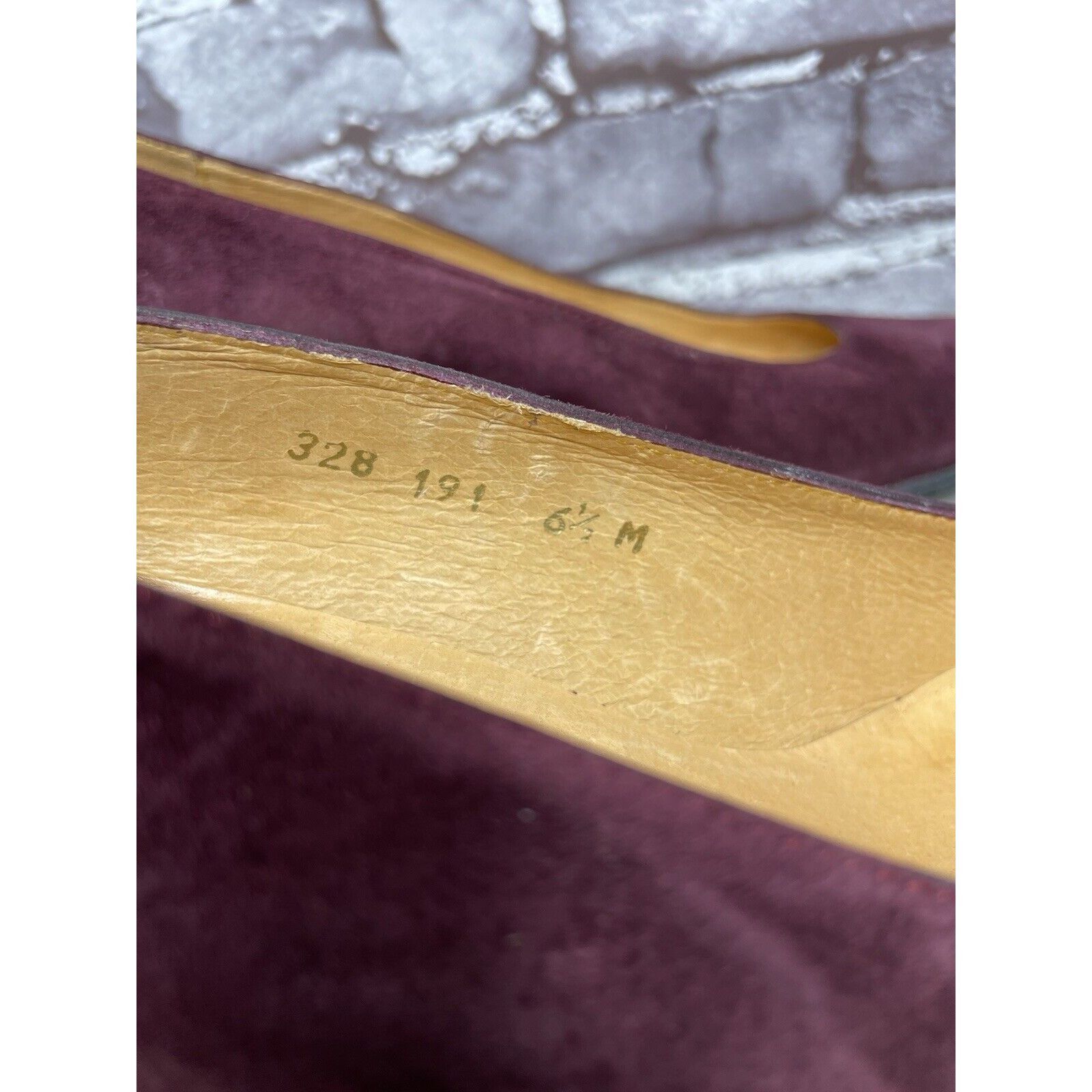 Other David Aaron Burgundy Maroon Suede Leather Round High Heels W Size US 6.5 / IT 36.5 - 12 Thumbnail