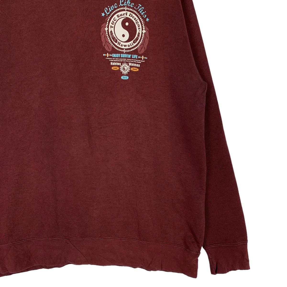 Japanese Brand T&C SURF DESIGNS Hawaii Big Logo Sweatshirts #0569-C26 Size US L / EU 52-54 / 3 - 6 Thumbnail