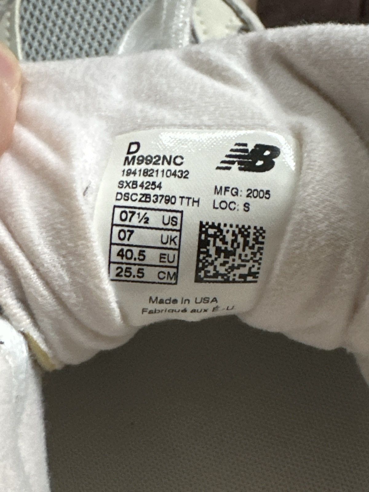 New Balance New Balance 992 - Nimbus Cloud 7.5 Size US 7.5 / EU 40-41 - 6 Thumbnail