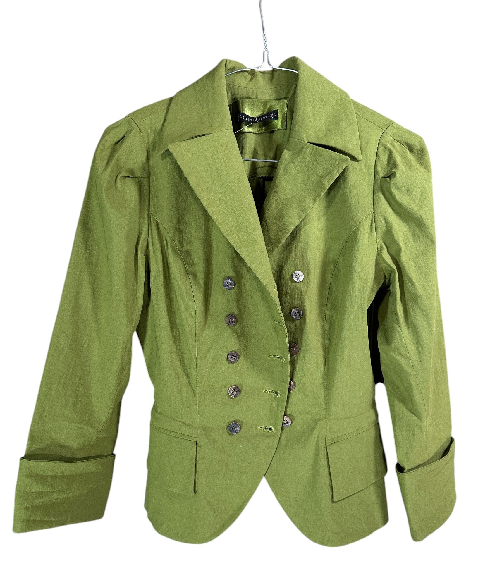 plein sud Green linen blazer Size M / US 6-8 / IT 42-44 - 2 Thumbnail