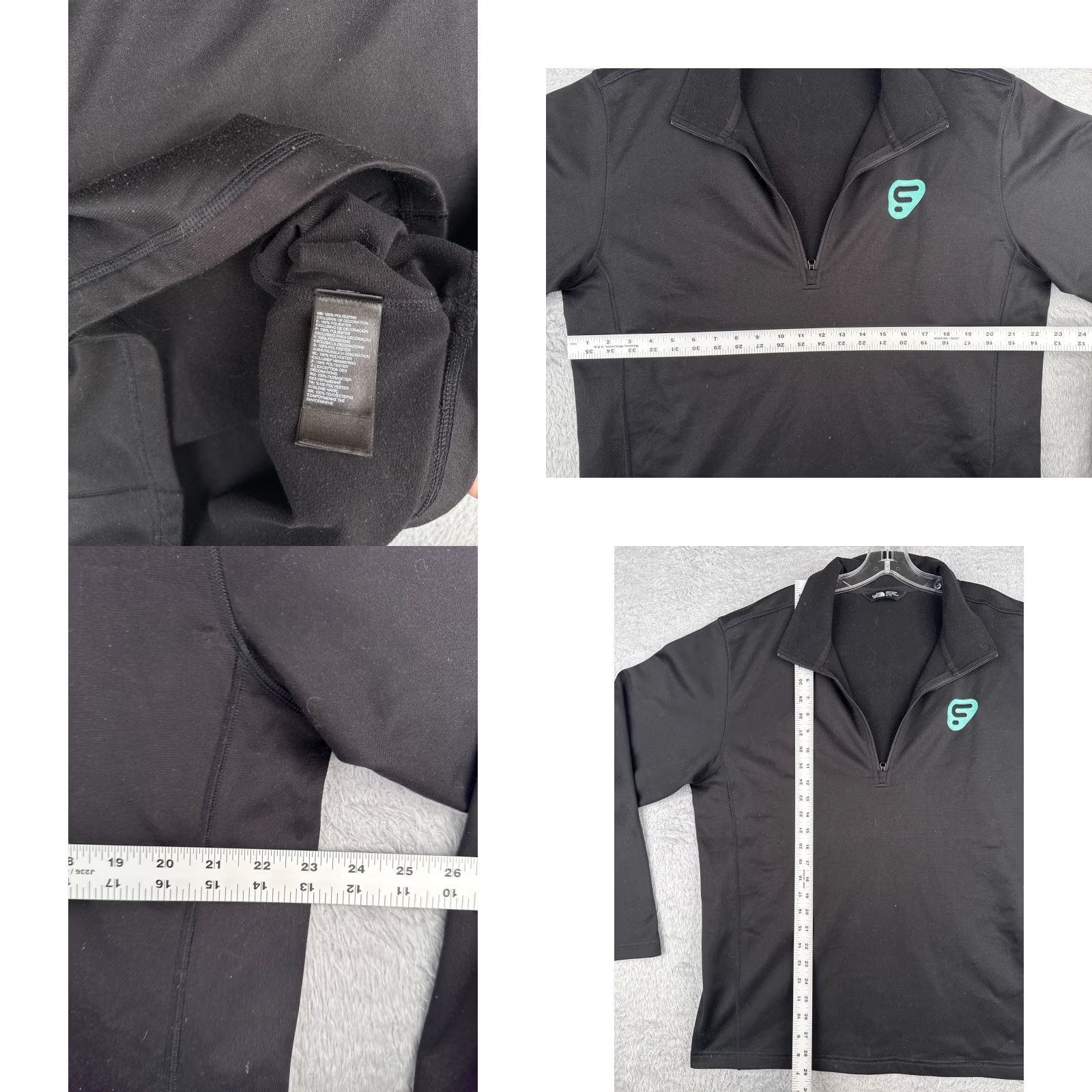 The North Face The North Face Shirt Mens XL Gray 1/4 Zip Mock Neck Long Sleeve Fleece Pullover Embroidered Logo Zipper Casual Activewear Sports Outdoor Size US XL / EU 56 / 4 - 8 Thumbnail