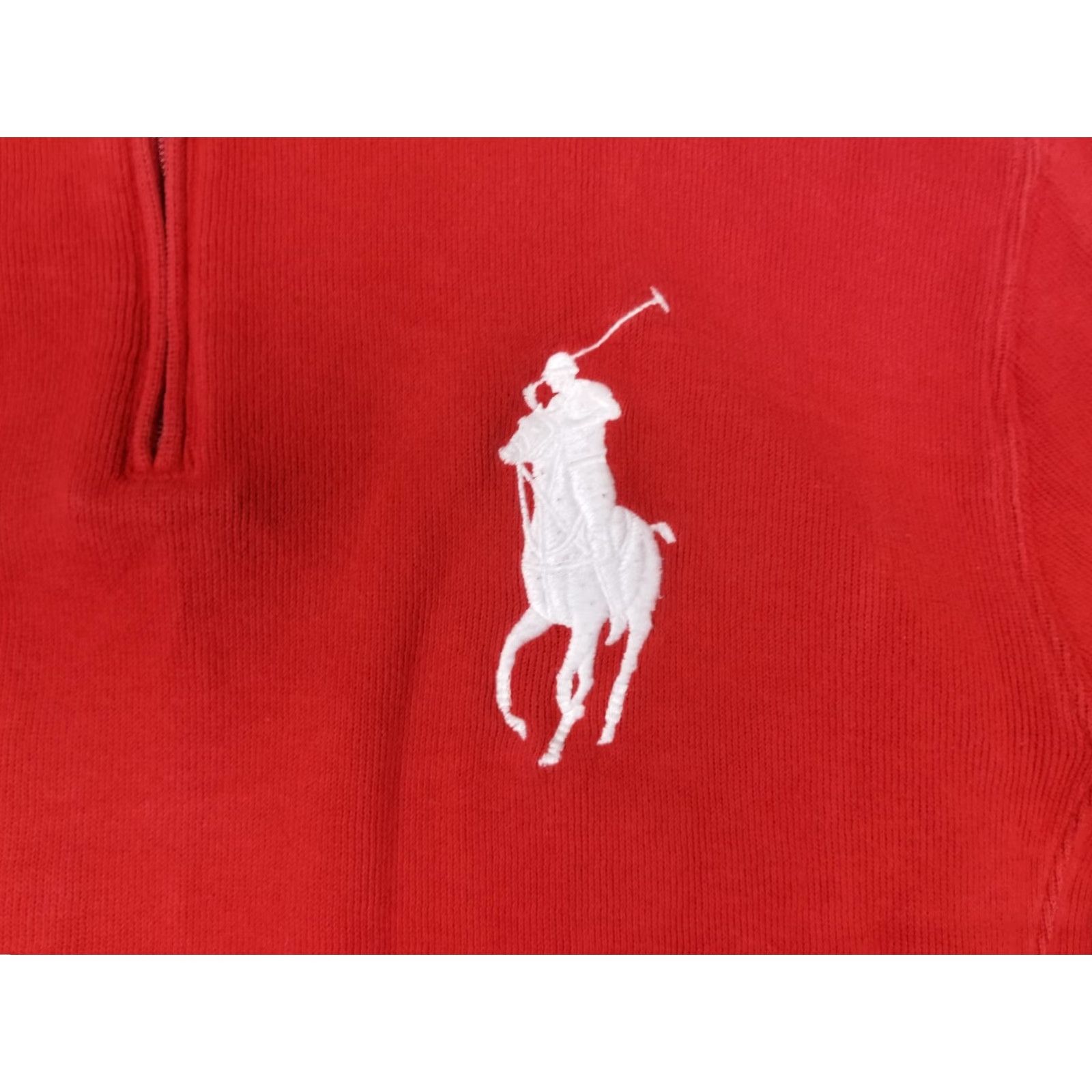 Ralph Lauren VINTAGE Ralph Lauren POLO Ski Red HALF ZIP Sweatshirt SZ MEDIUM Shirt Mens Extra Long Enduring Fit Size US L / EU 52-54 / 3 - 3 Thumbnail