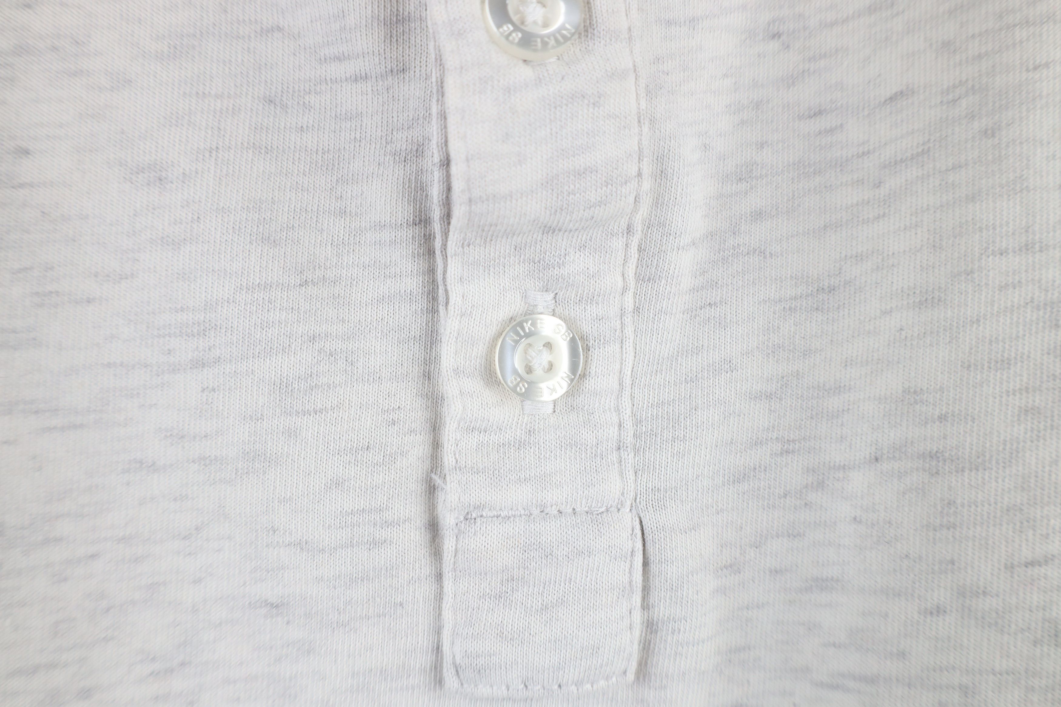 Nike × Vintage Vintage Nike SB Out Short Sleeve Raglan Henley T-Shirt Gray Size US XL / EU 56 / 4 - 10 Thumbnail