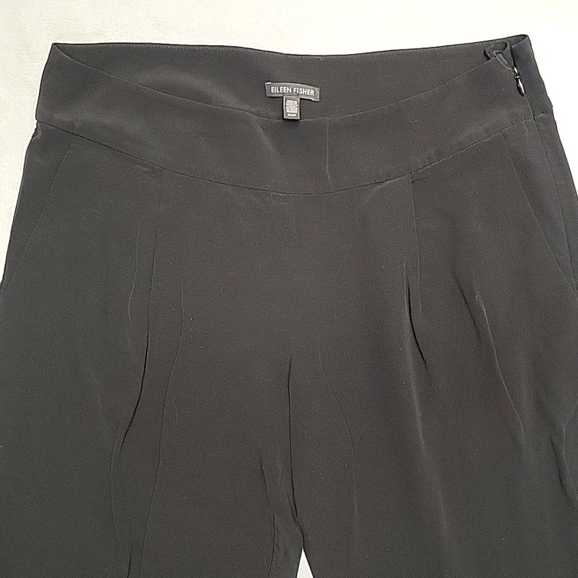Eileen Fisher Eileen Fisher Pants Womens L Black Yoga Tencel Viscose Cropped Minimalist Gym & Training, Casual Ladies, Solid Pullover On Pants Size 36" / US 14 / IT 50 - 2 Thumbnail