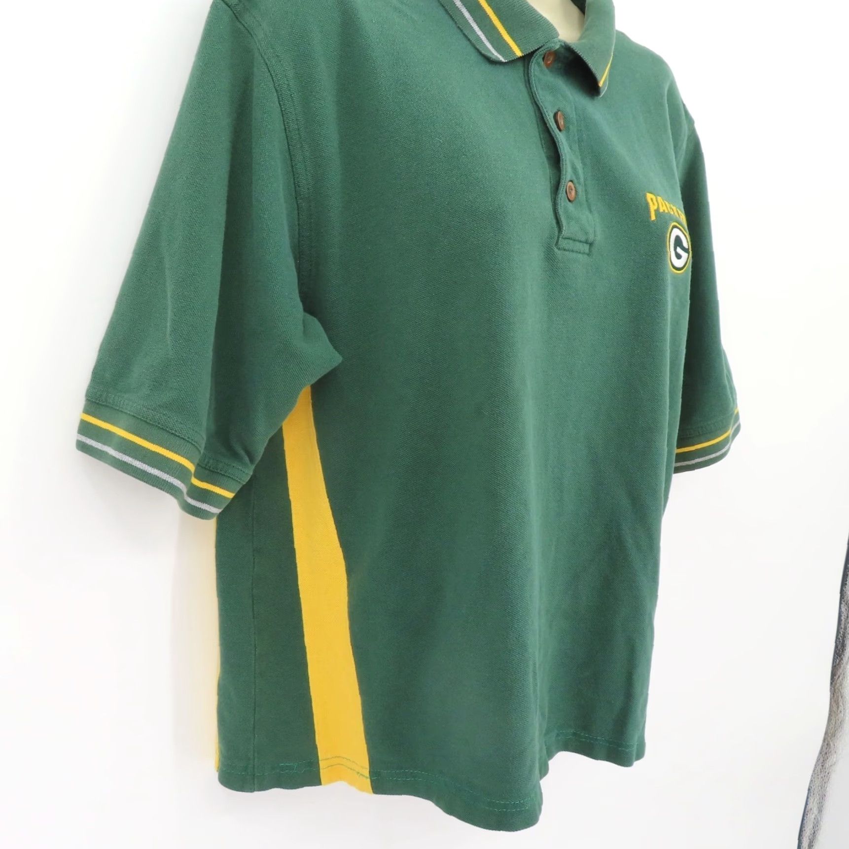 NFL VINTAGE NFL Green Bay Packers Women Crop Polo Shirt Top Yellow Embroidered Logo Collar Size ONE SIZE - 4 Thumbnail