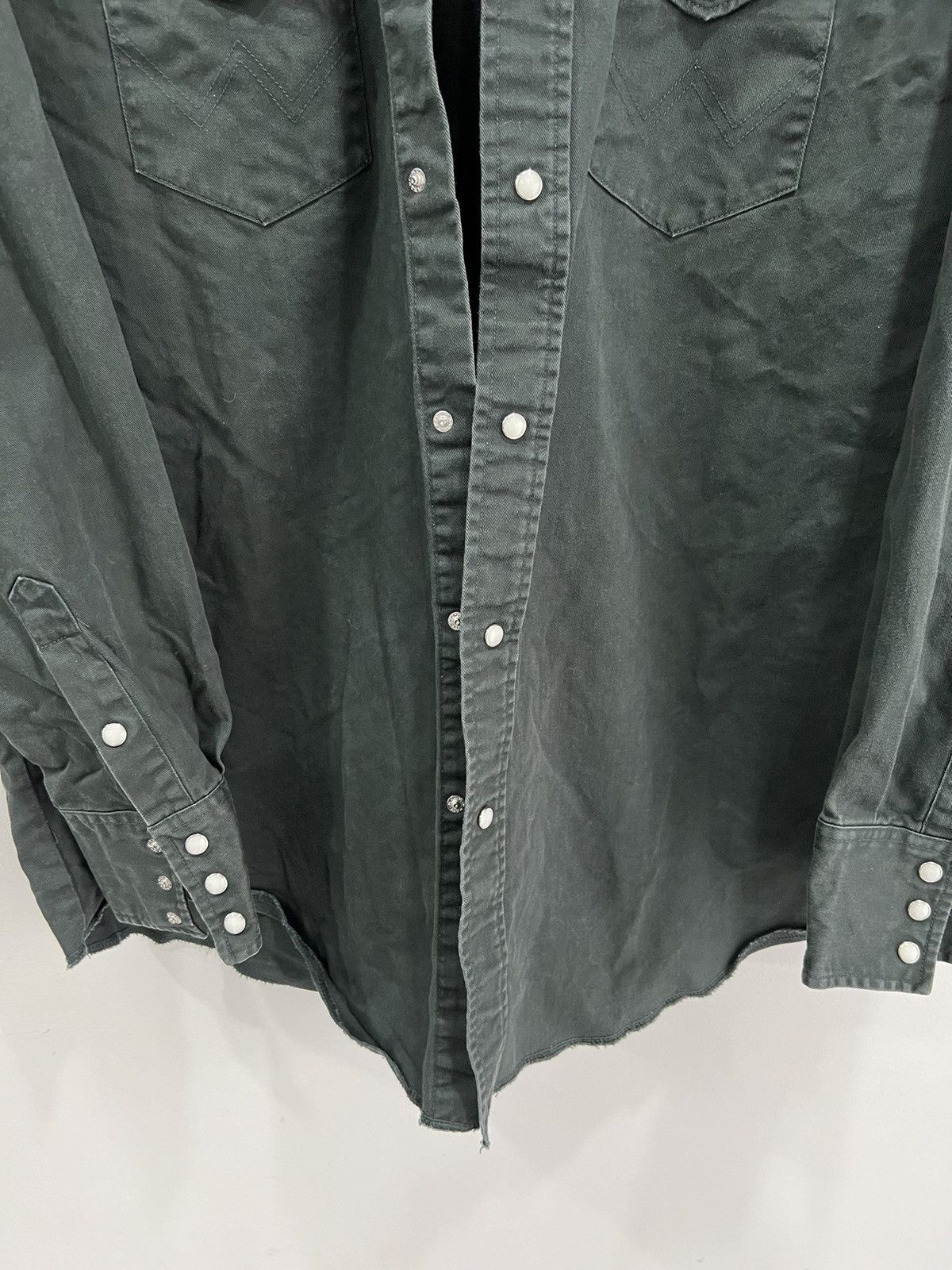 Wrangler Vintage Wrangler Pearl Snap Button Up Shirt olive xxl Size US XXL / EU 58 / 5 - 5 Thumbnail