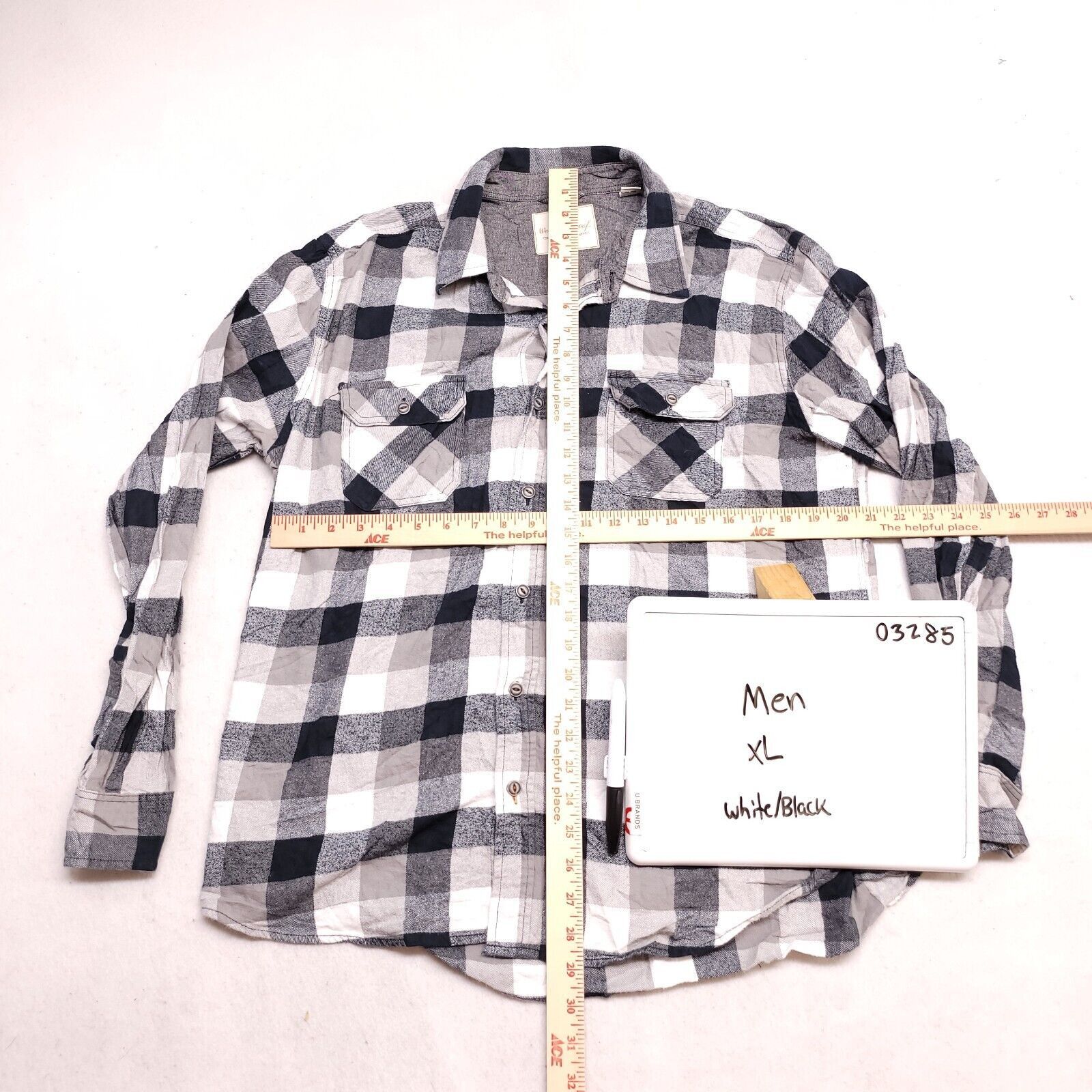 Weatherproof Weatherproof Gingham Flannel Shirt Mens Size XL White Size US XL / EU 56 / 4 - 1 Thumbnail
