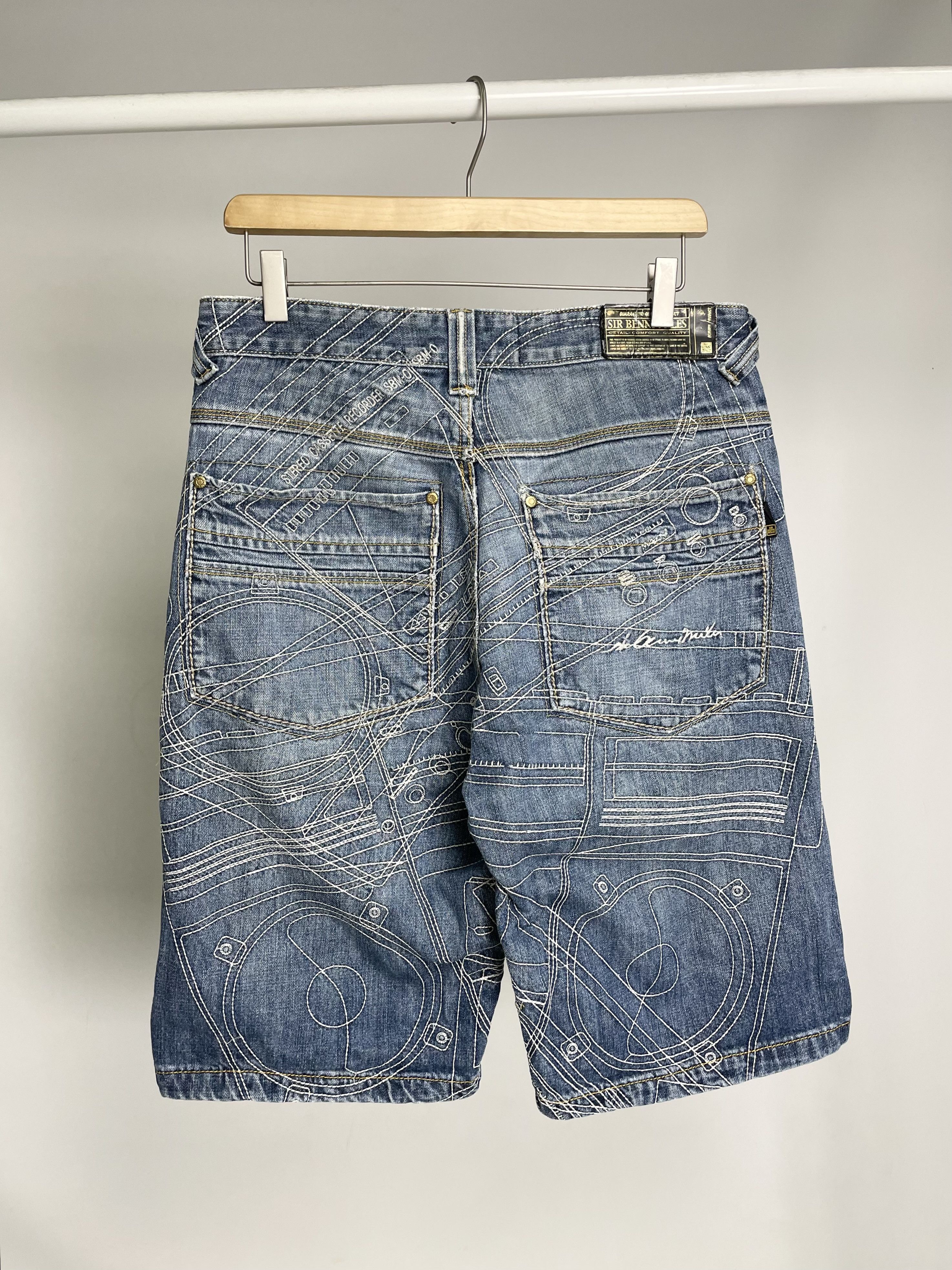 Fubu Sir Benni Miles Vintage Loose Fit Denim Jorts Y2K Shorts Size US 32 / EU 48 - 1 Thumbnail