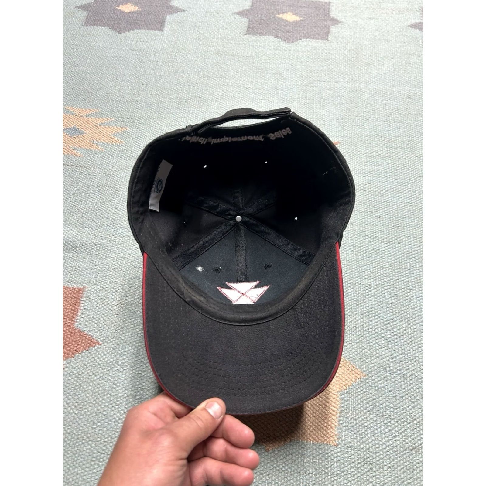 Vintage VINTAGE Massey Ferguson Heindl Implement tractor farm hat cap strapback black Size ONE SIZE - 6 Thumbnail
