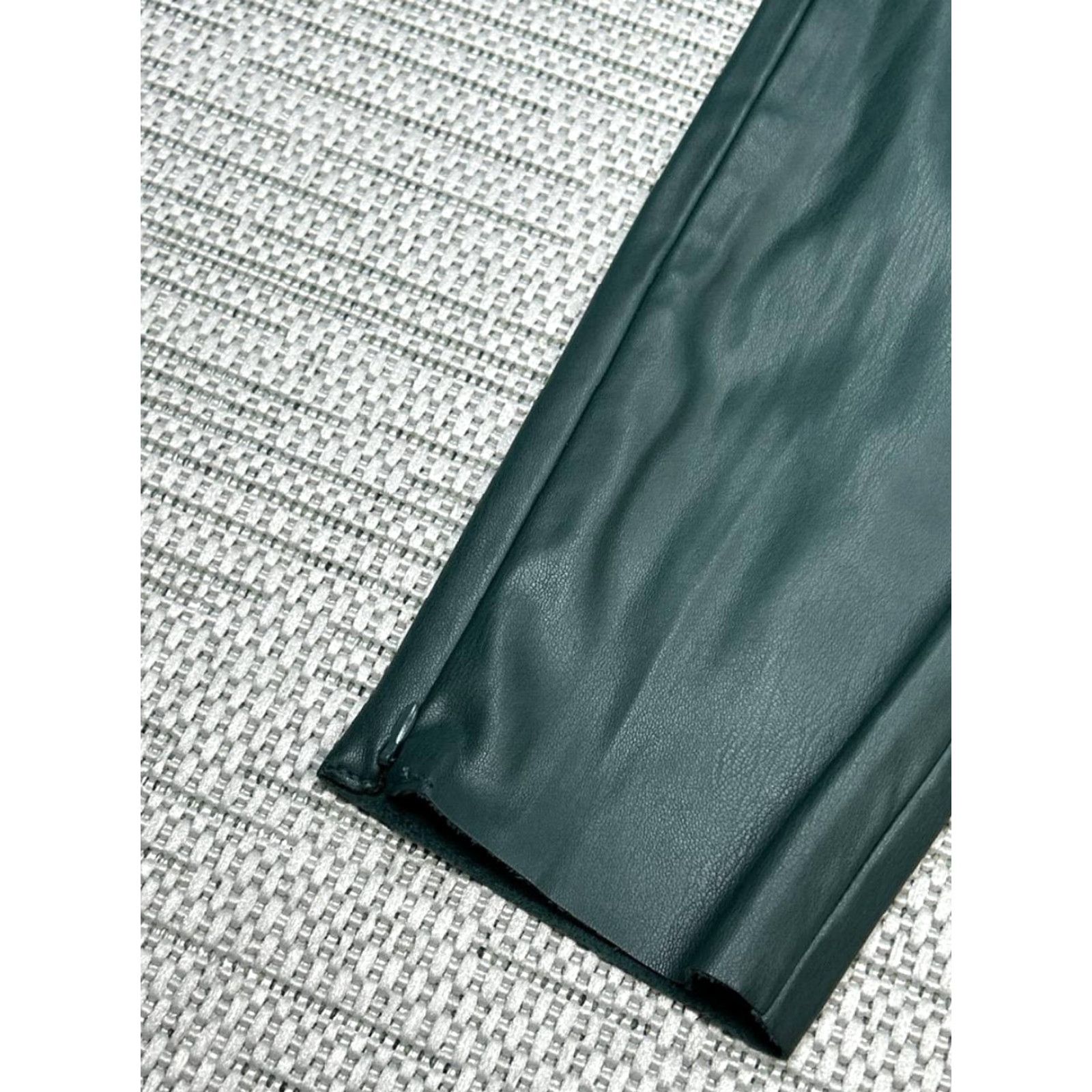 Zara Zara Pants Womens Large Green Faux Leather Skinny Pants Regular Women Green Zara High Rise Ankle Skinny Casual Party/Cocktail Size 36" / US 14 / IT 50 - 4 Thumbnail