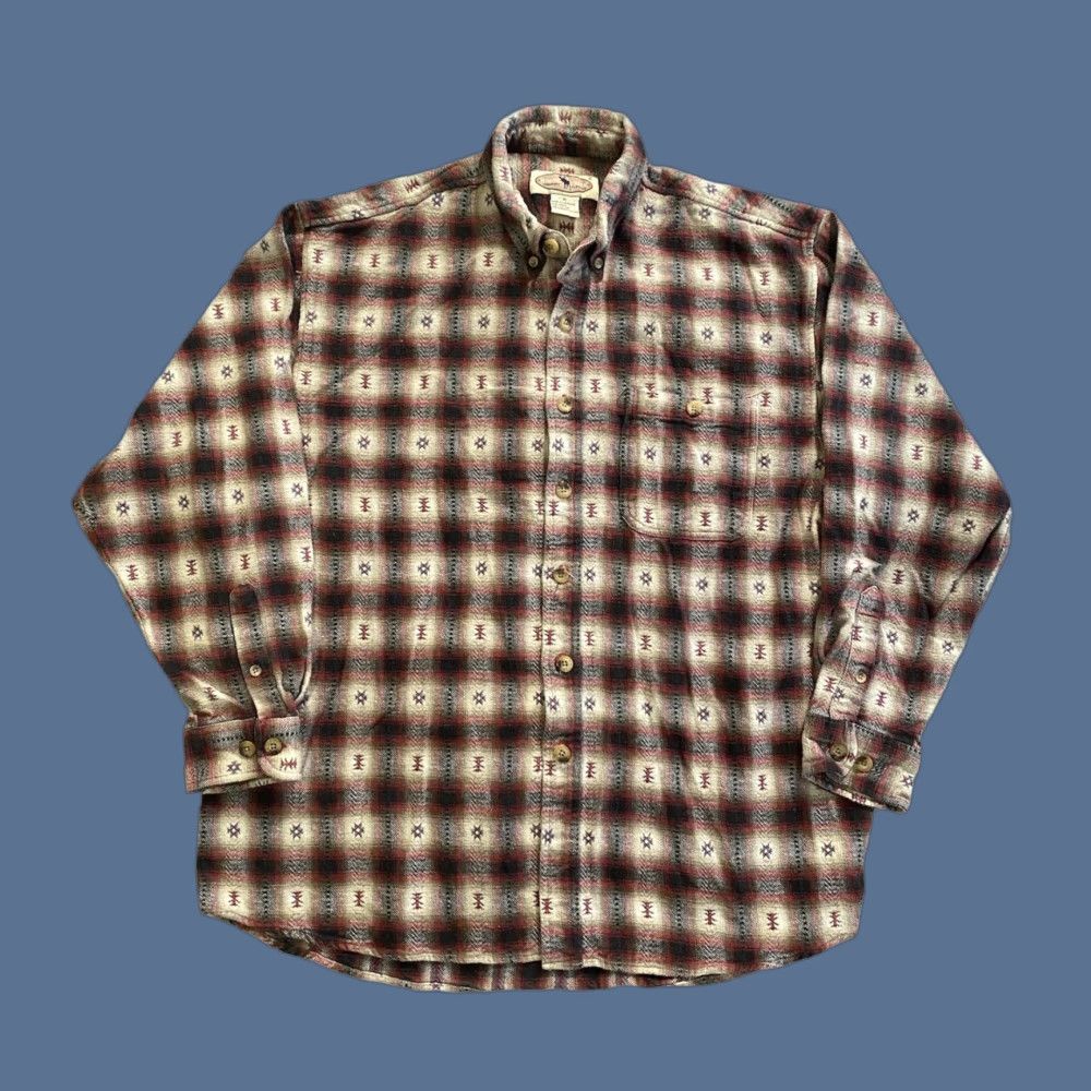 Vintage VINTAGE Moose Creek Shirt Button-Down Long Sleeve Flannel Aztec Print Red XL Men’s Size US XL / EU 56 / 4 - 1 Thumbnail