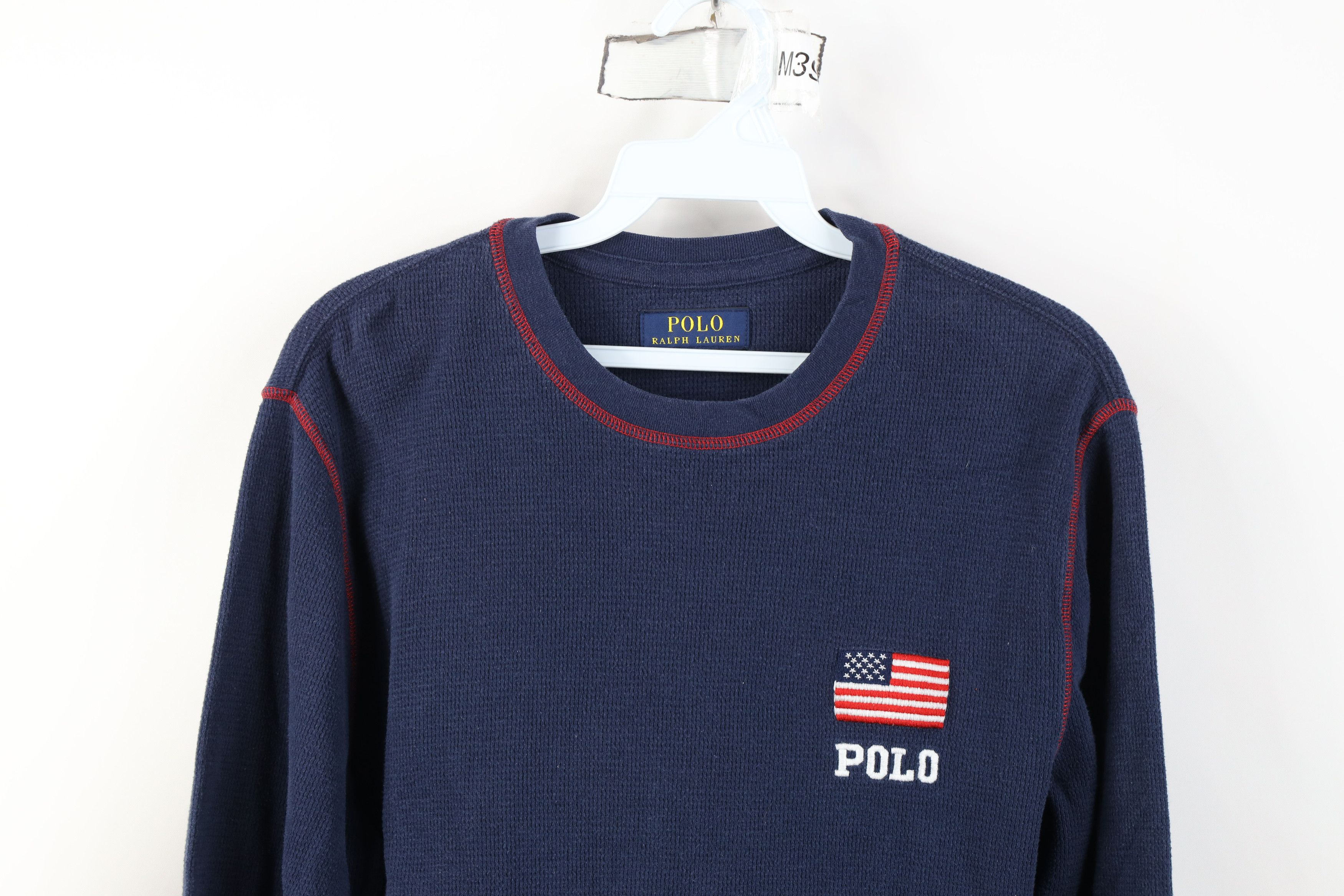 Ralph Lauren Vintage Ralph Lauren Thermal Waffle Knit Long Sleeve T-Shirt Size US M / EU 48-50 / 2 - 2 Thumbnail
