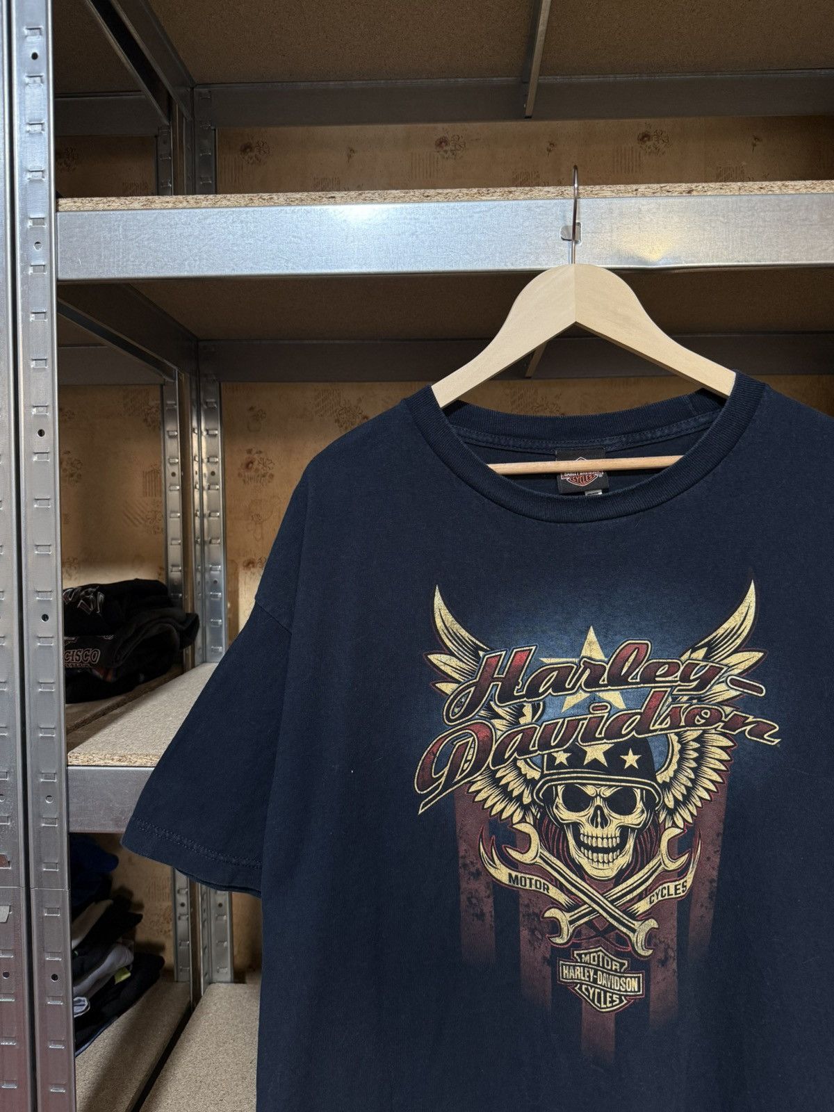 Harley Davidson × Vintage Vintage 2017 Harley Davidson American Dead Soldier T-Shirt Size US XXL / EU 58 / 5 - 3 Thumbnail