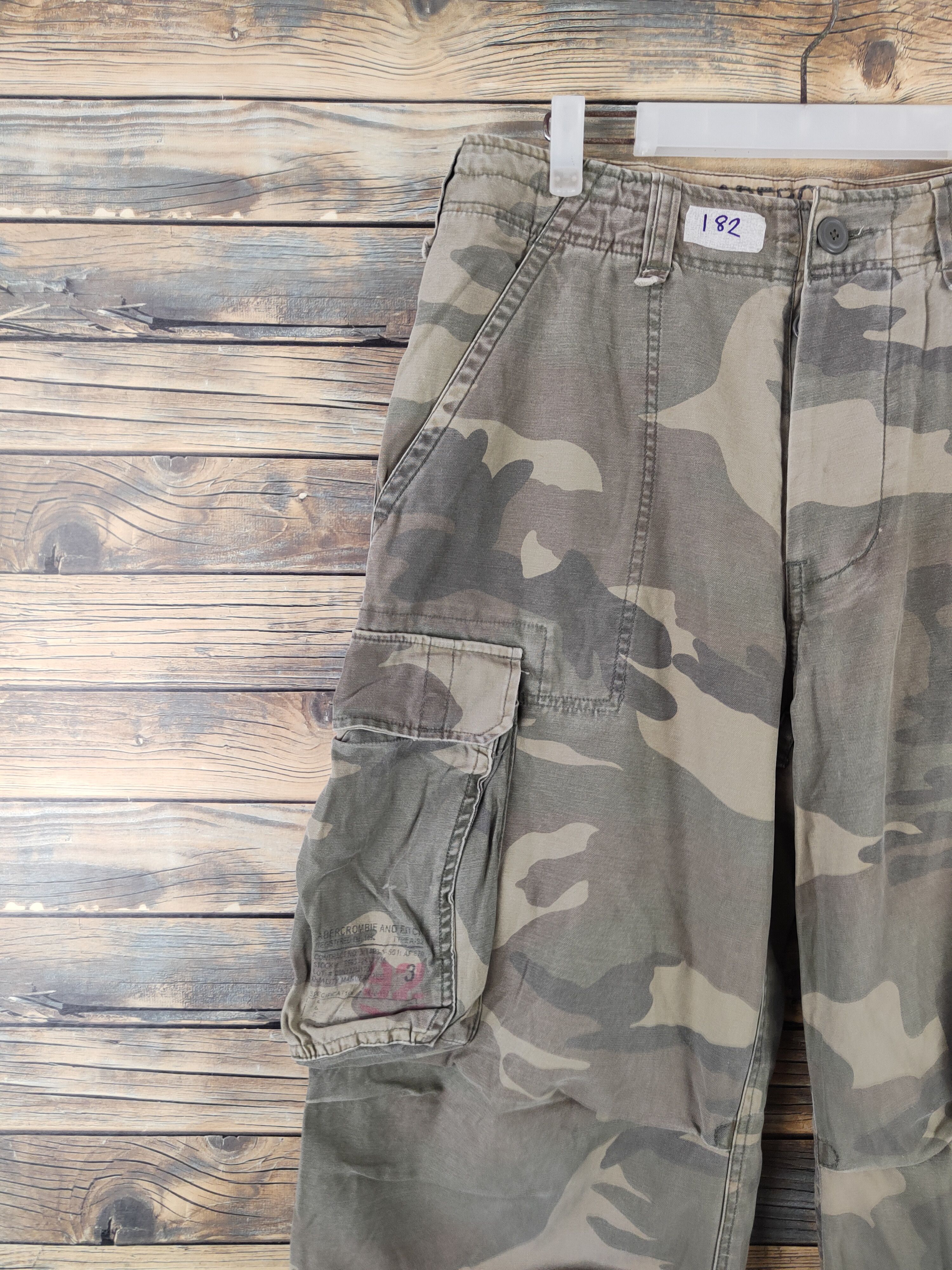 Abercrombie & Fitch DLL Abercrombie Camouflage Multipocket Cargo Pants #182 Size US 32 / EU 48 - 4 Thumbnail