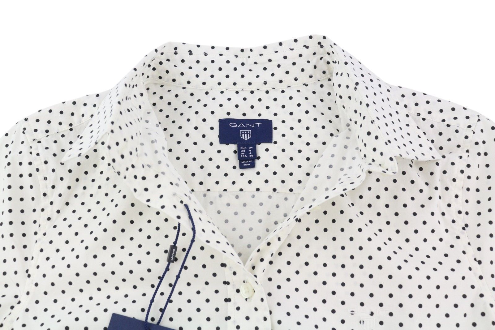 Gant STRETCH BROADCLOTH EU34 White Button-Up Shirt 85106 Size XS / US 0-2 / IT 36-38 - 5 Thumbnail