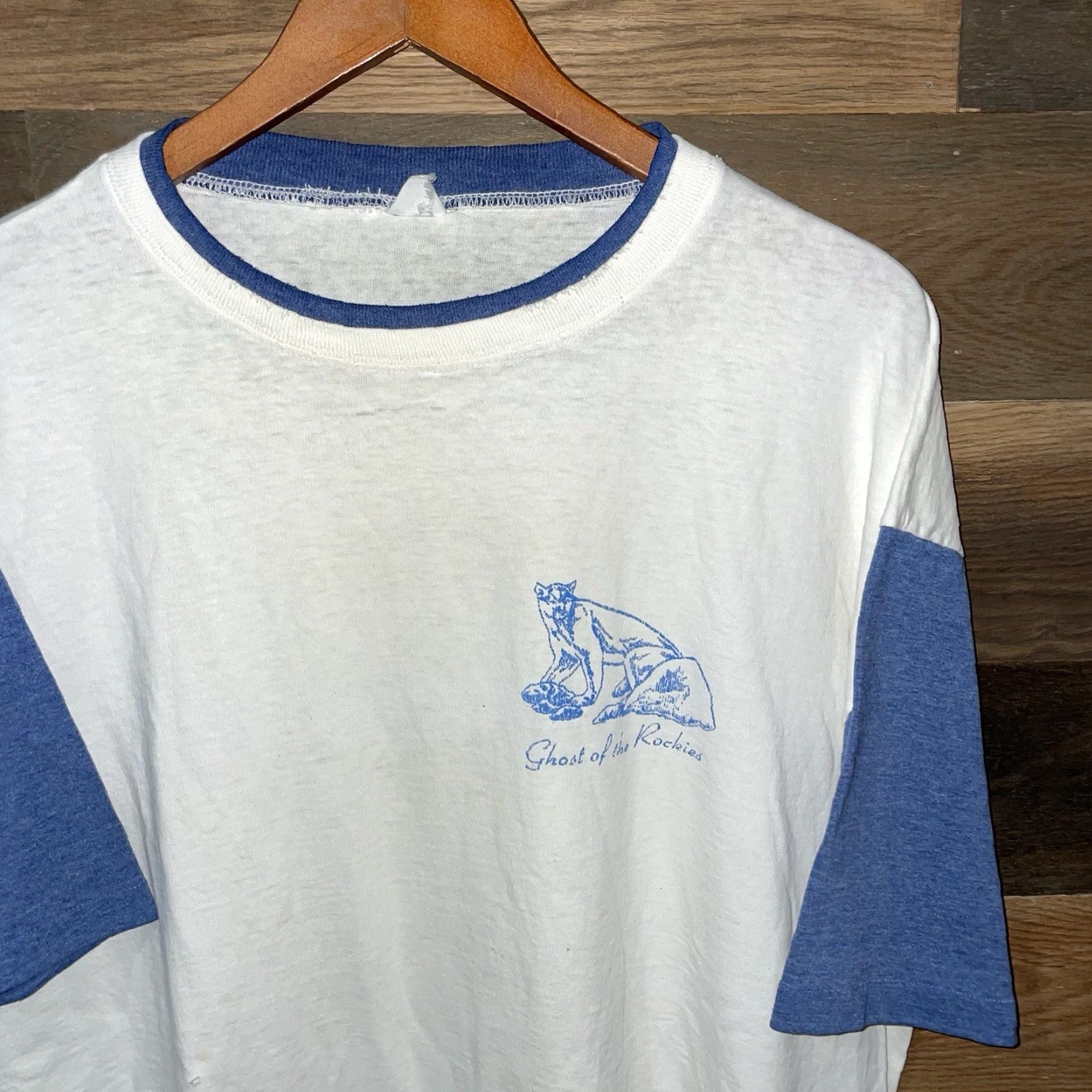 Vintage VTG Ghost Of The Rockies Single Stitch Graphic Tee Mens XL White Hole On Neck Small) Size US XL / EU 56 / 4 - 3 Thumbnail