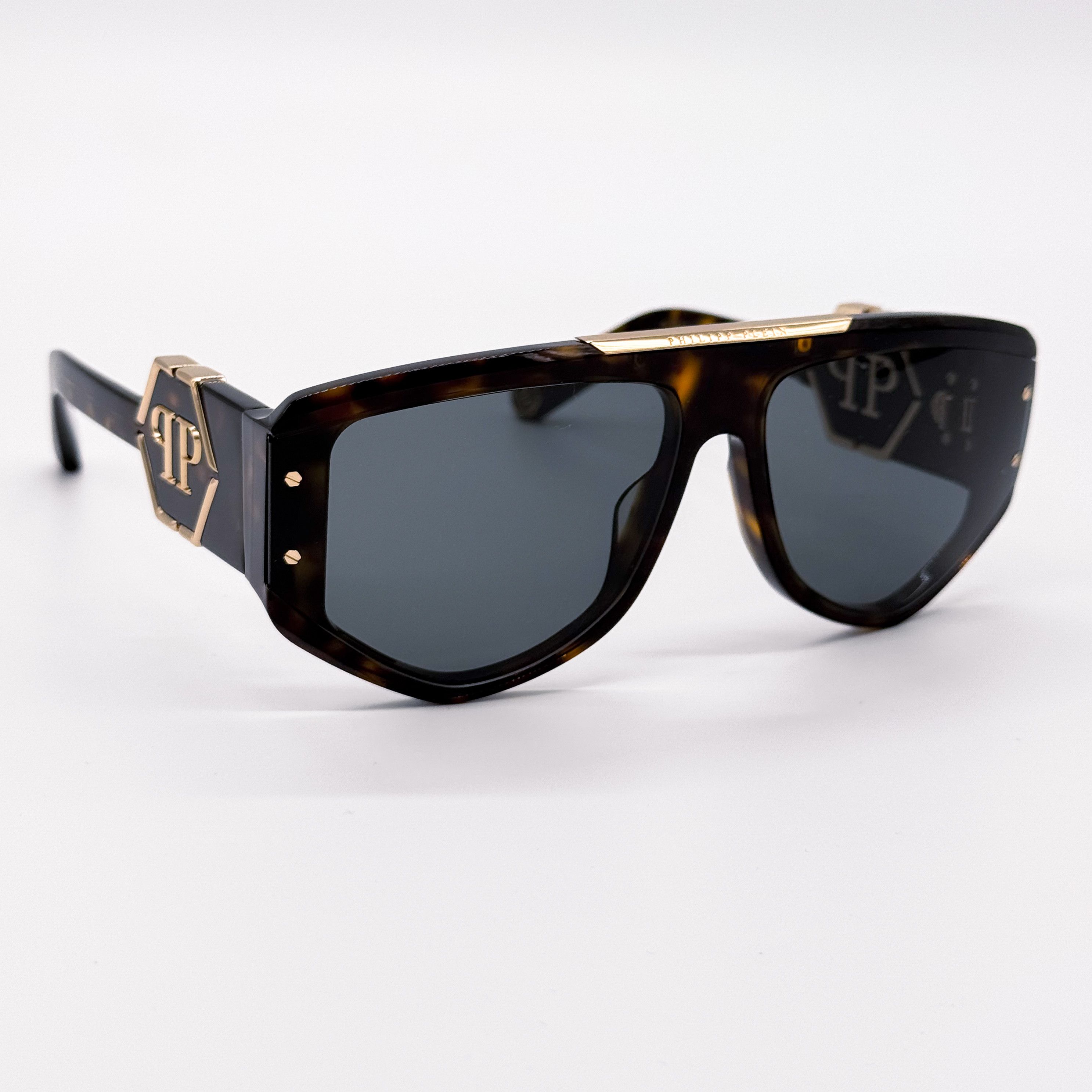 Philipp Plein NEW PHILIPP PLEIN EGO SPP093M 0722 HAVANA UNISEX SUNGLASSES Size ONE SIZE - 3 Thumbnail