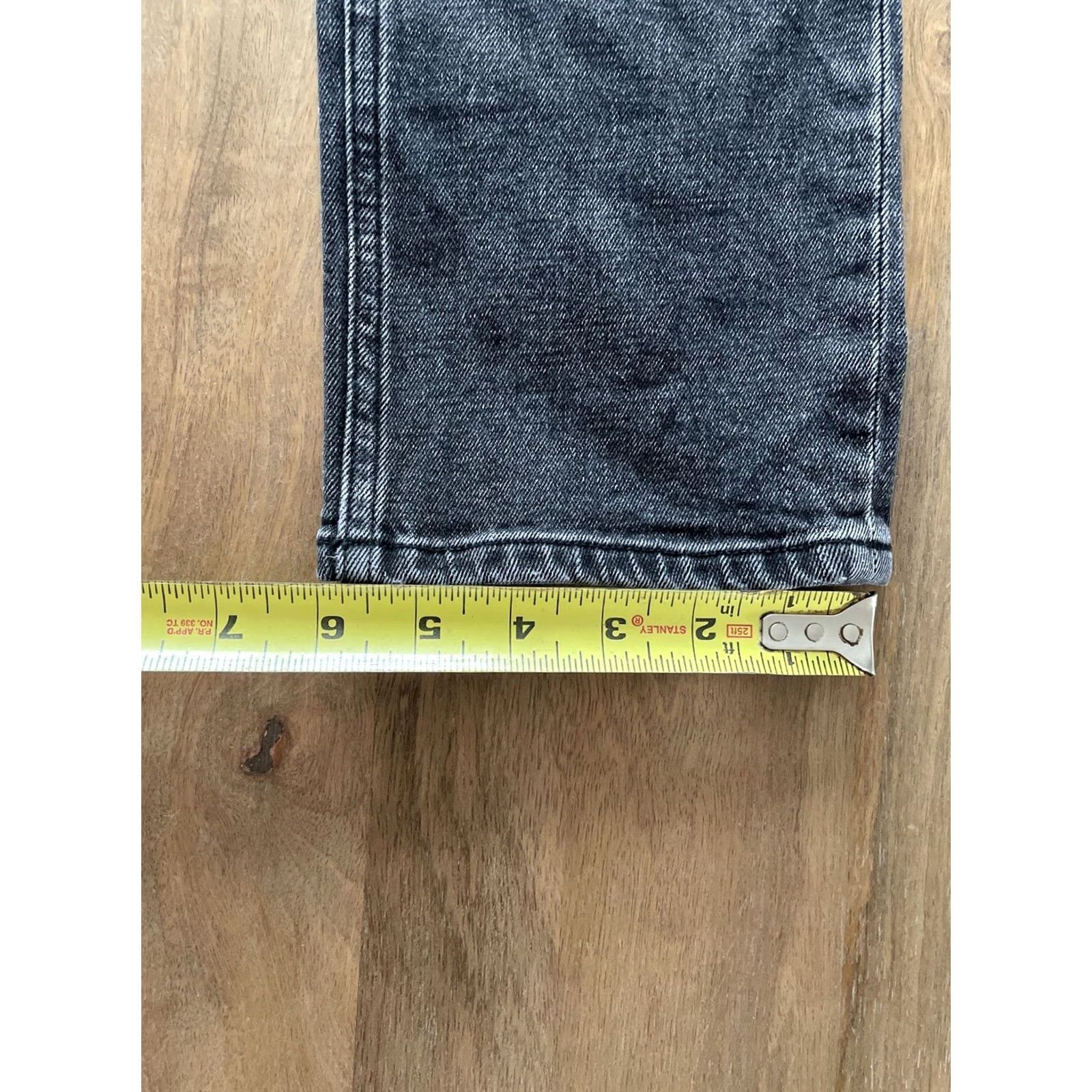 Abercrombie & Fitch VINTAGE Abercrombie & Fitch 90s Slim Straight High Rise Jeans Women's 00s 24x29 Black Denim 5-Pocket Logo Zipper Button Jeans Womens 90s 00s Y2K Size 42" / US 20 - 8 Thumbnail