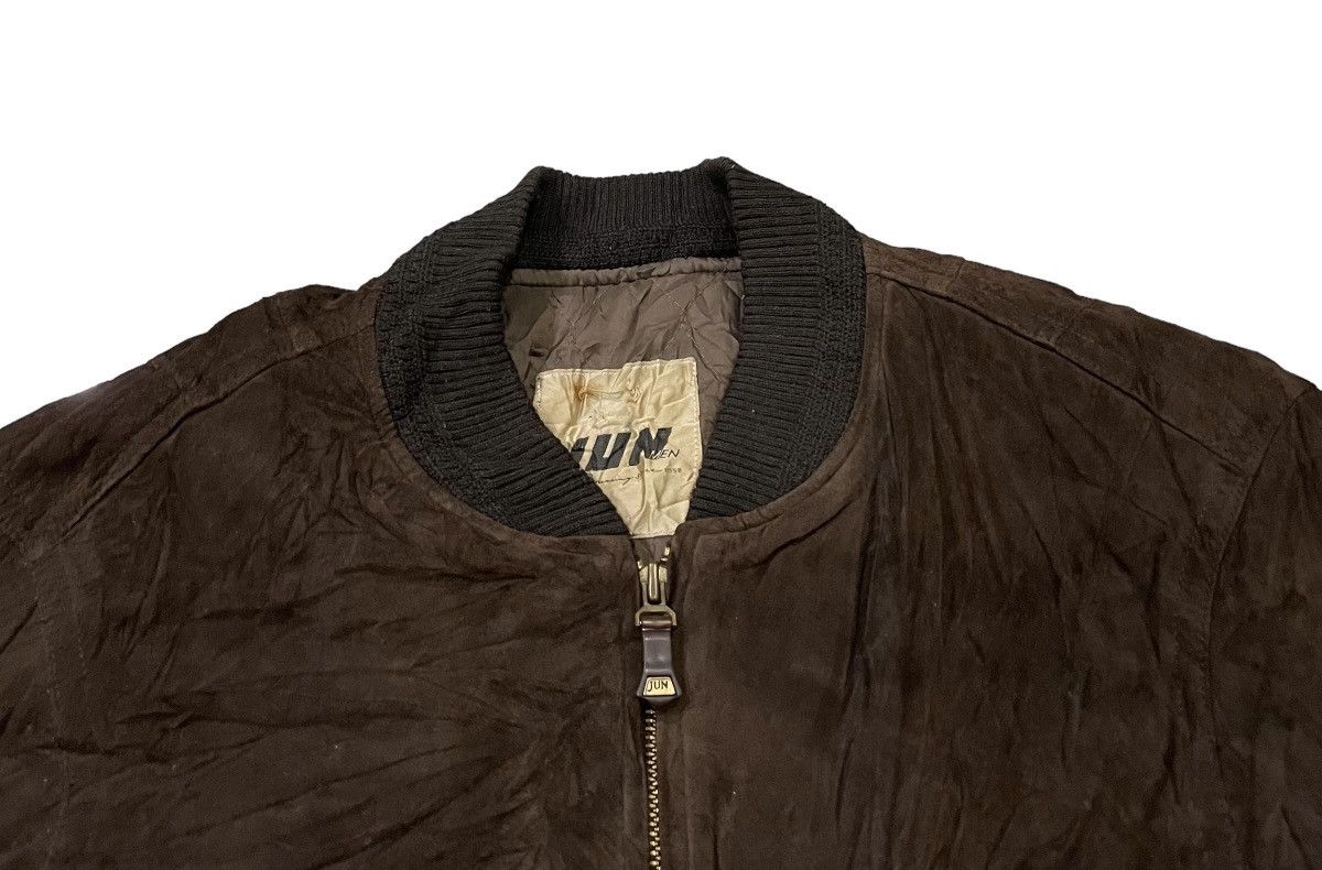 Leather Vintage Jun Men Suede Pigskin Leather Bomber Jacket Size US M / EU 48-50 / 2 - 7 Thumbnail