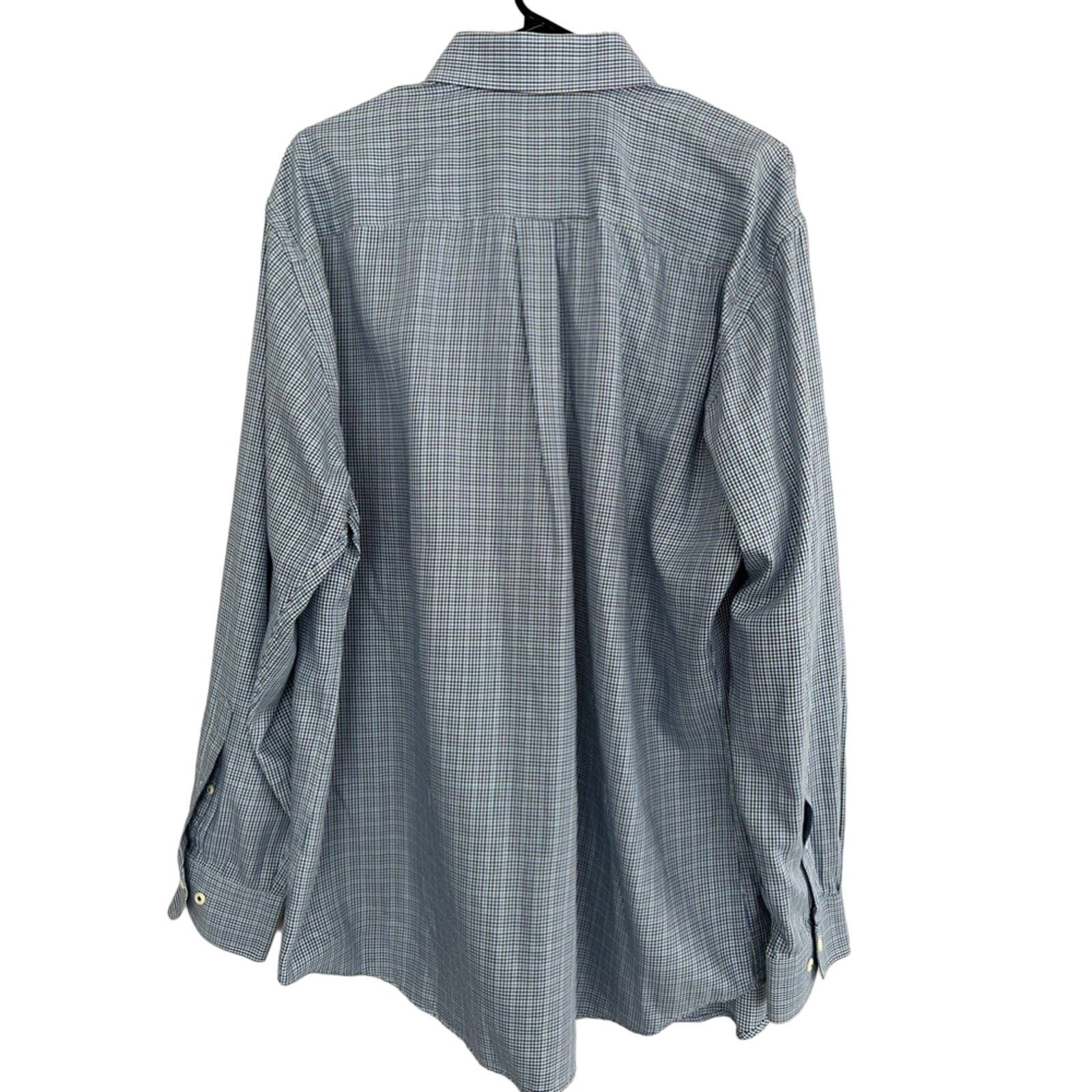 Peter Millar Peter Millar Mini Check Blue Mens Button Down Shirt XL EUC Size US XL / EU 56 / 4 - 2 Thumbnail