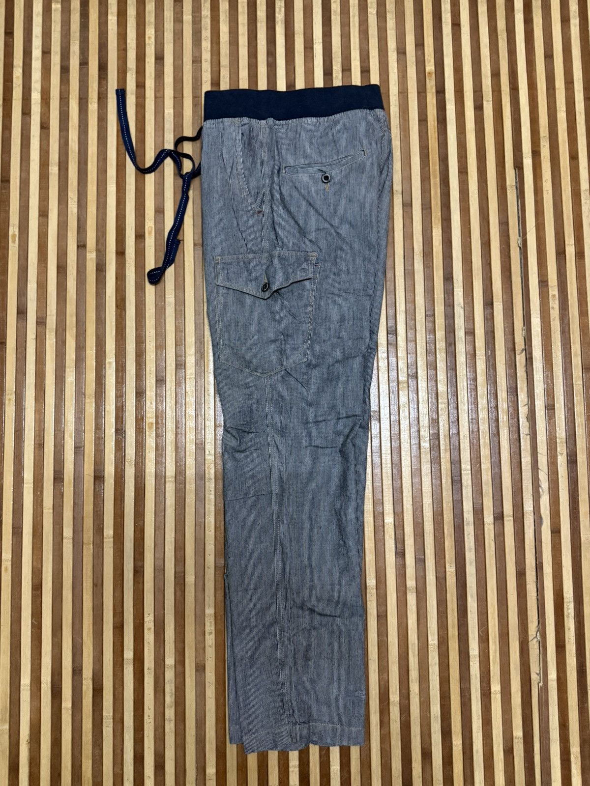 Japanese Brand EVENRIVER Striped Cargo Pants Stretchable Streetwear W30X32 Size US 30 / EU 46 - 9 Thumbnail